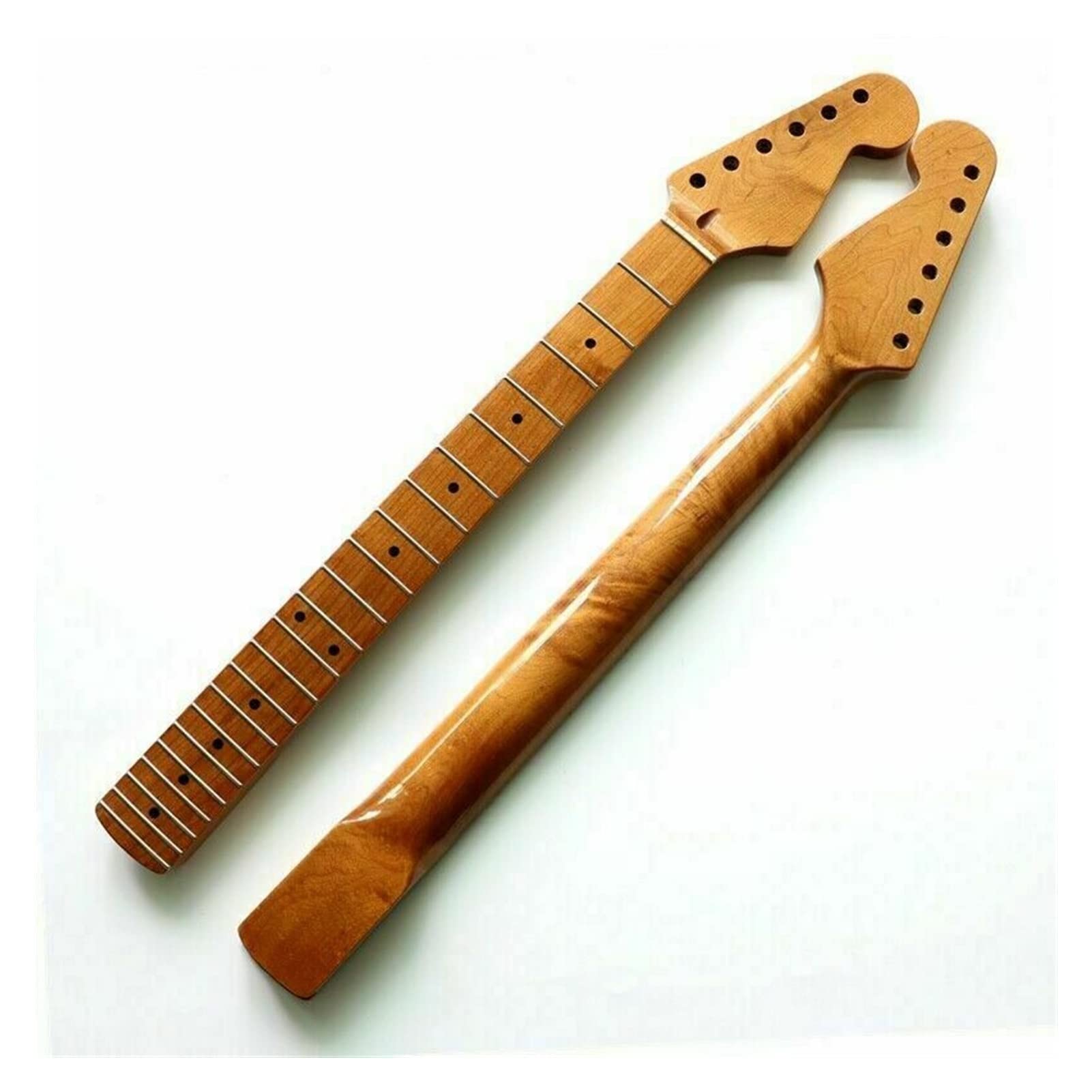 1 Piece Maple Electric Guitar Neck - 22 Frets with Maple Wood Fingerboard | Replacement Part for DIY Guitar Building & Repair | Perfect for Fender, Gibson Style Electric Guitars