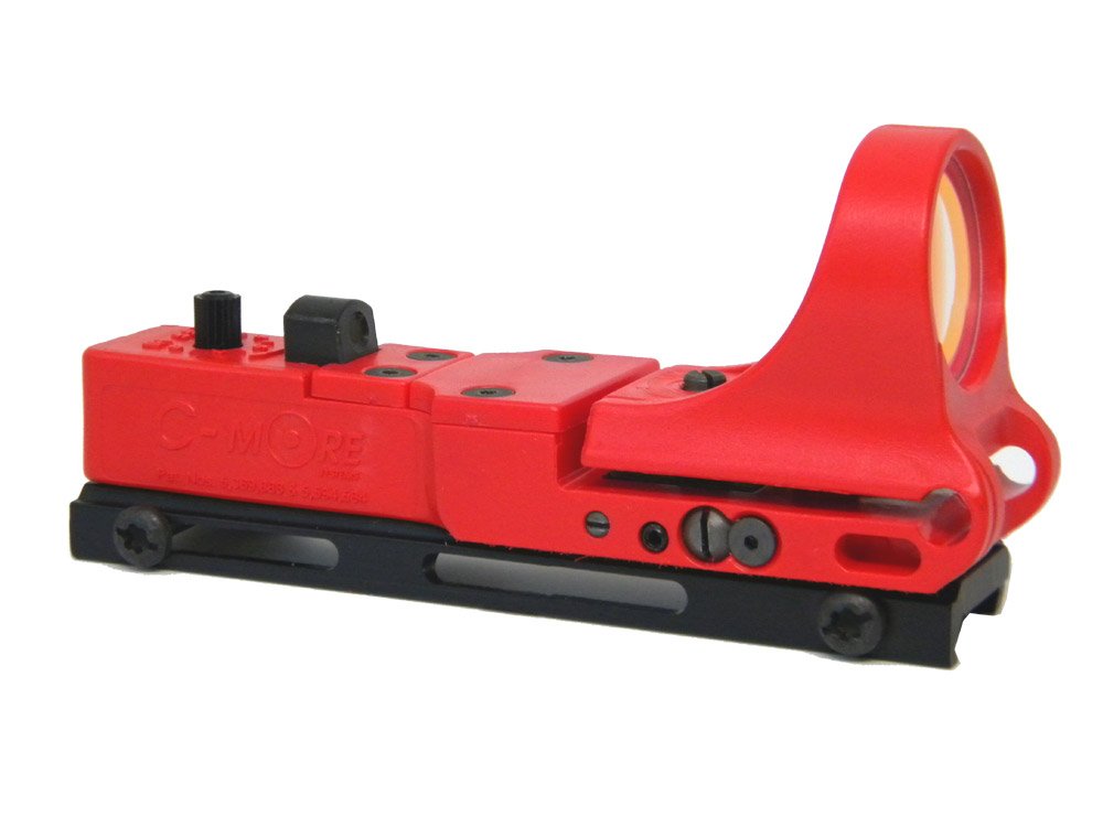 C-MORE Systems Railway Red Dot Sight with Standard Switch - High Precision Reflex Sight for Pistols & Rifles - Ideal for Shooting Range, Hunting & Tactical Training