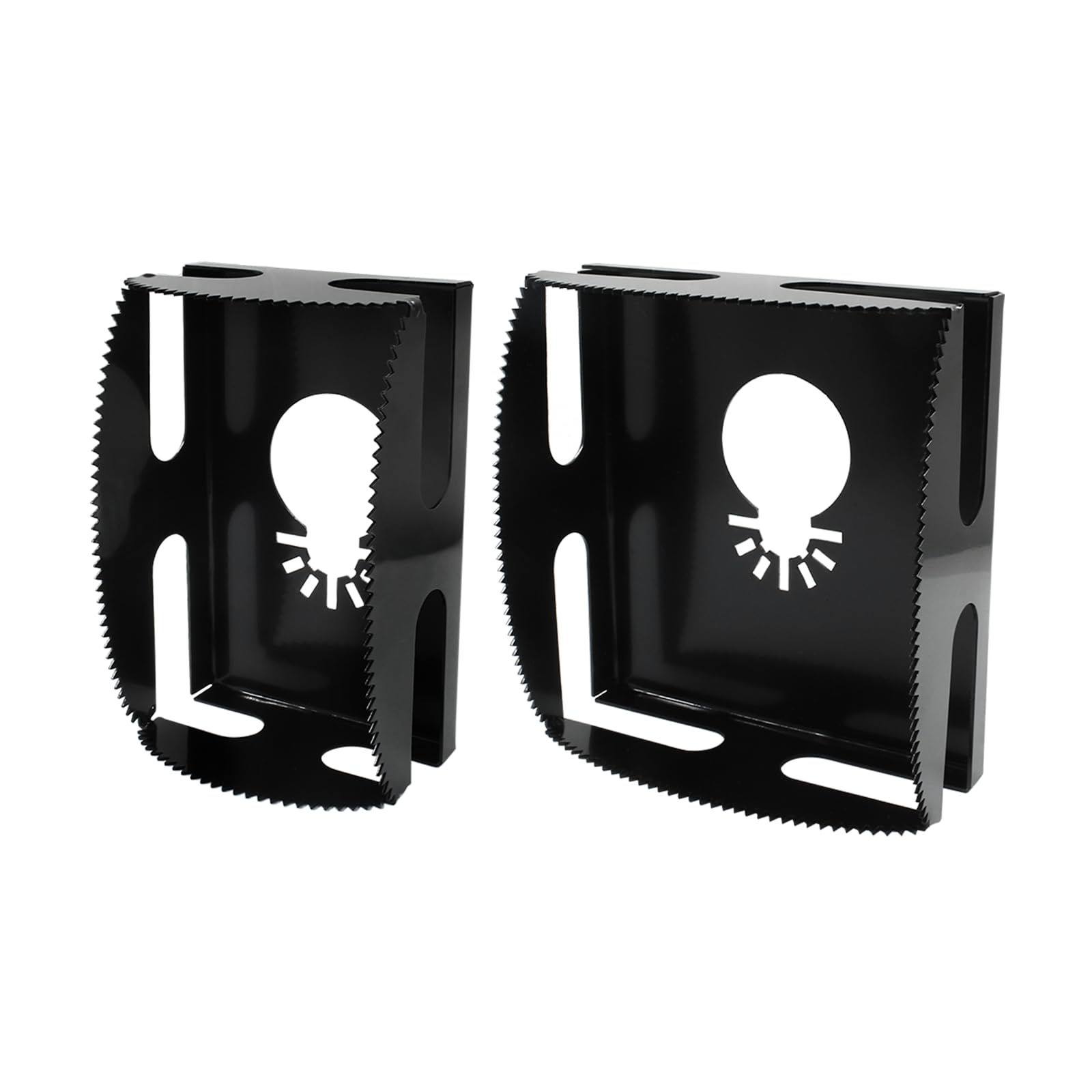 Biaungdo 2-Piece Square Slot Cutter Set - Stainless Steel Oscillating Multi-Tool for Drywall, Plastic, Metal & Wood - Perfect for Electrical Box Cutouts & DIY Projects (Black) - Ideal for Home Renovation, Carpentry & Electrical Installations