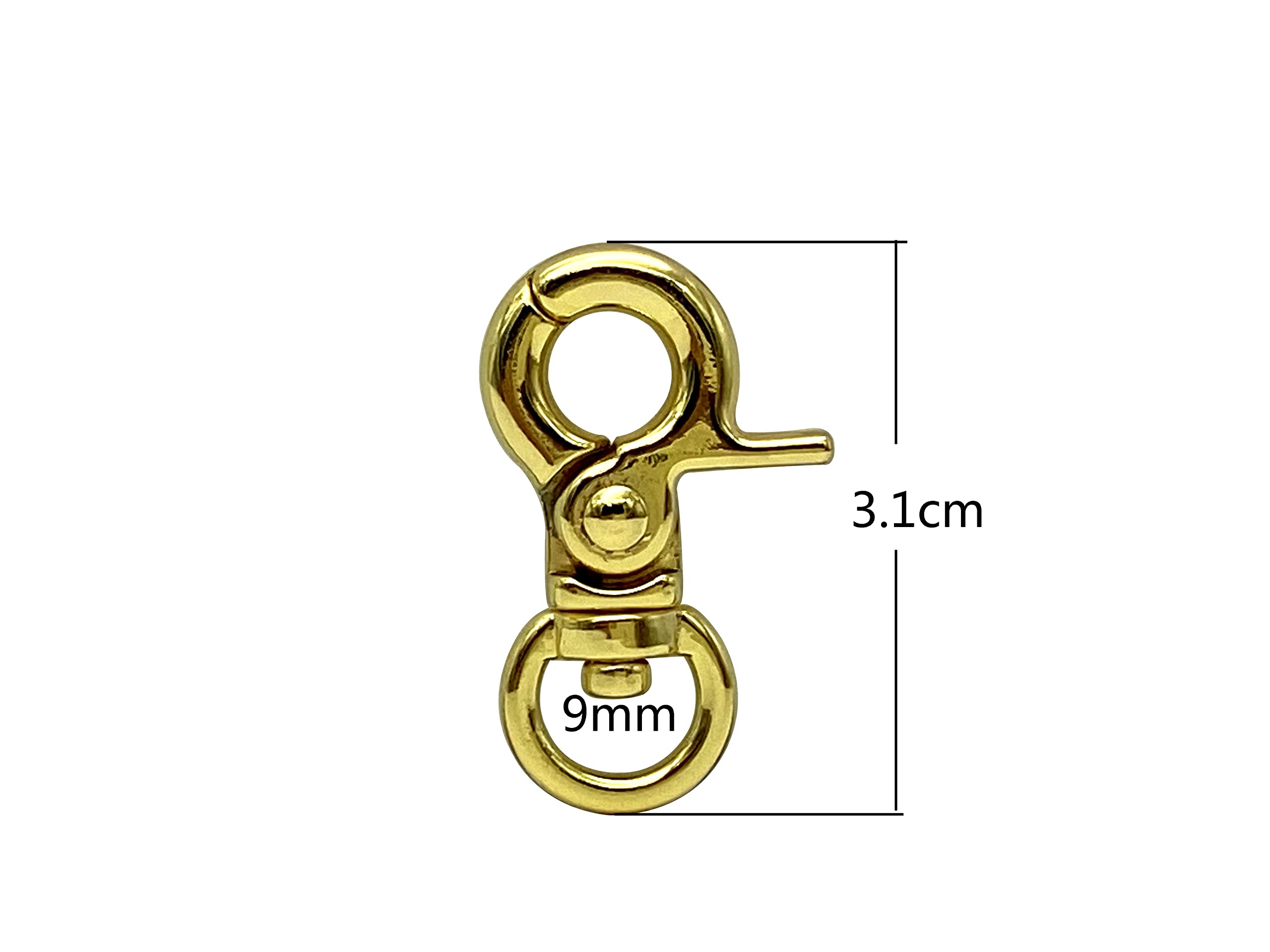 3Dancraftit Lobster Claw Hooks 12pcs - Zinc Alloy Swivel Clasps for Lanyards & Keychains