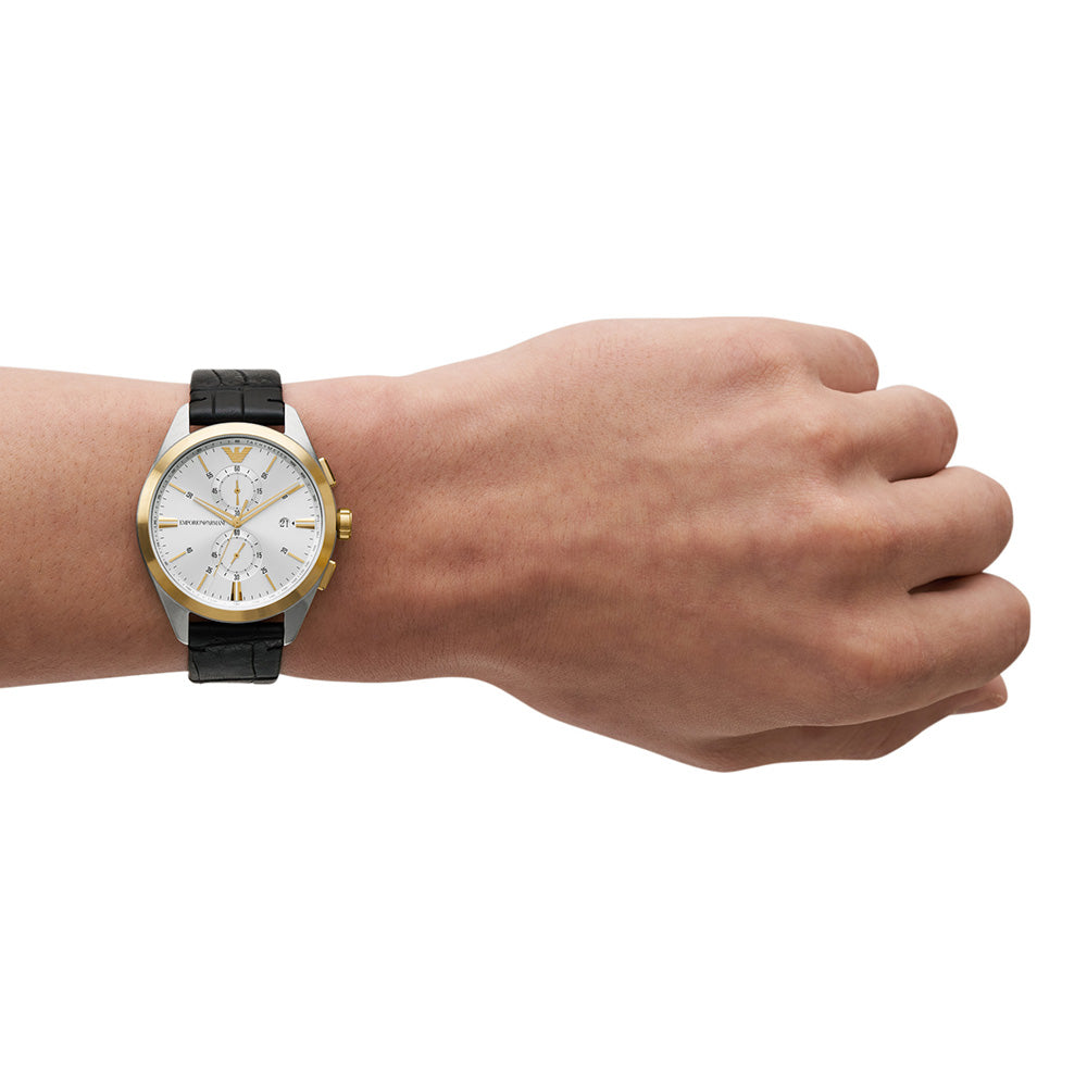 Emporio Armani AR11498 Claudio Men's Chronograph Watch - Stylish Luxury Timepiece for Business, Formal & Casual Wear