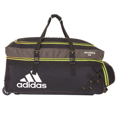 Adidas INCURZA 1.0 Wheelie Cricket Kit Bag - Professional Cricket Equipment Storage with Wheels - Perfect for Cricket Matches, Training & Travel