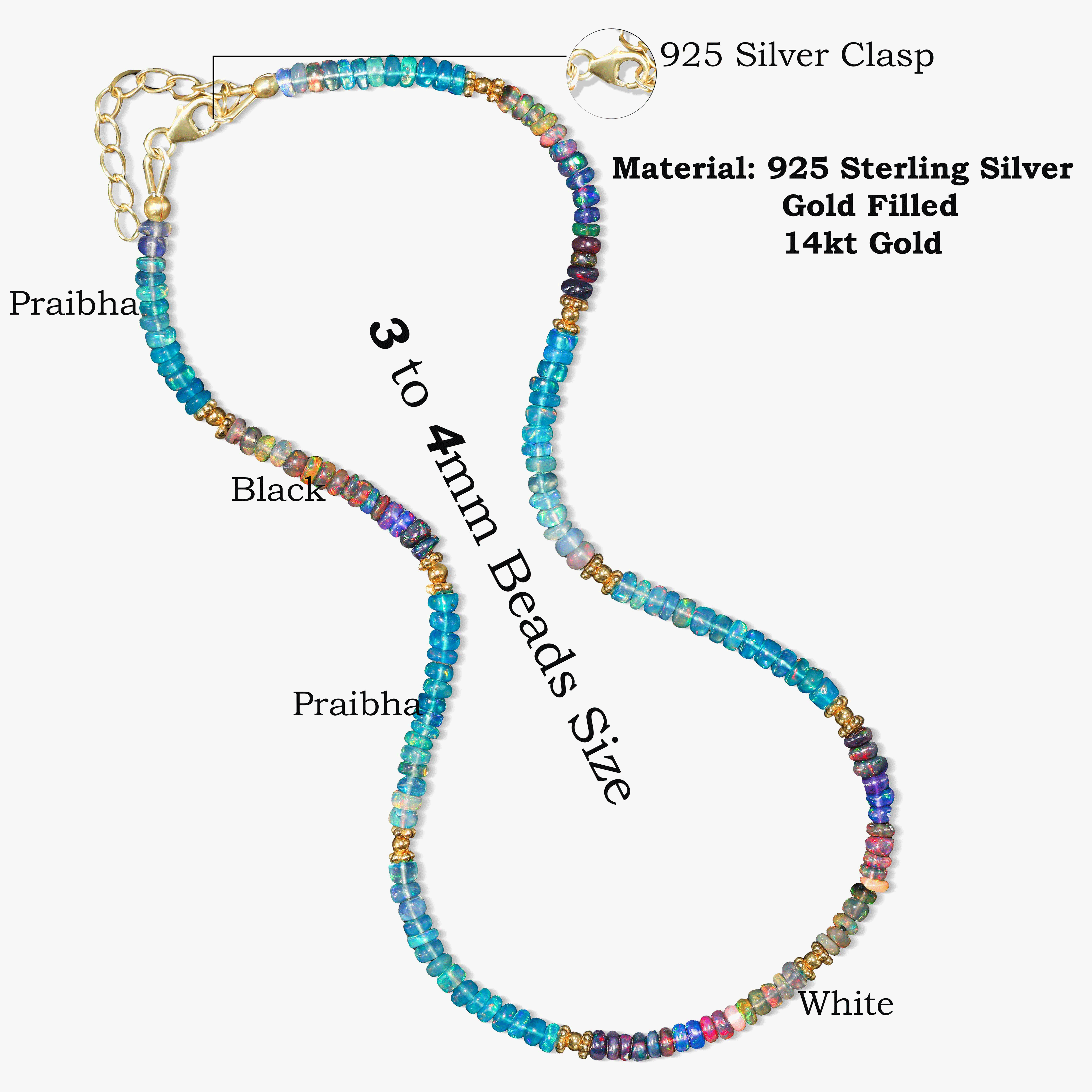 Natural Fire Multi Opal Beaded Necklace for Women – Handmade Gemstone Jewelry for Boho Style, Wedding & Party Accessories