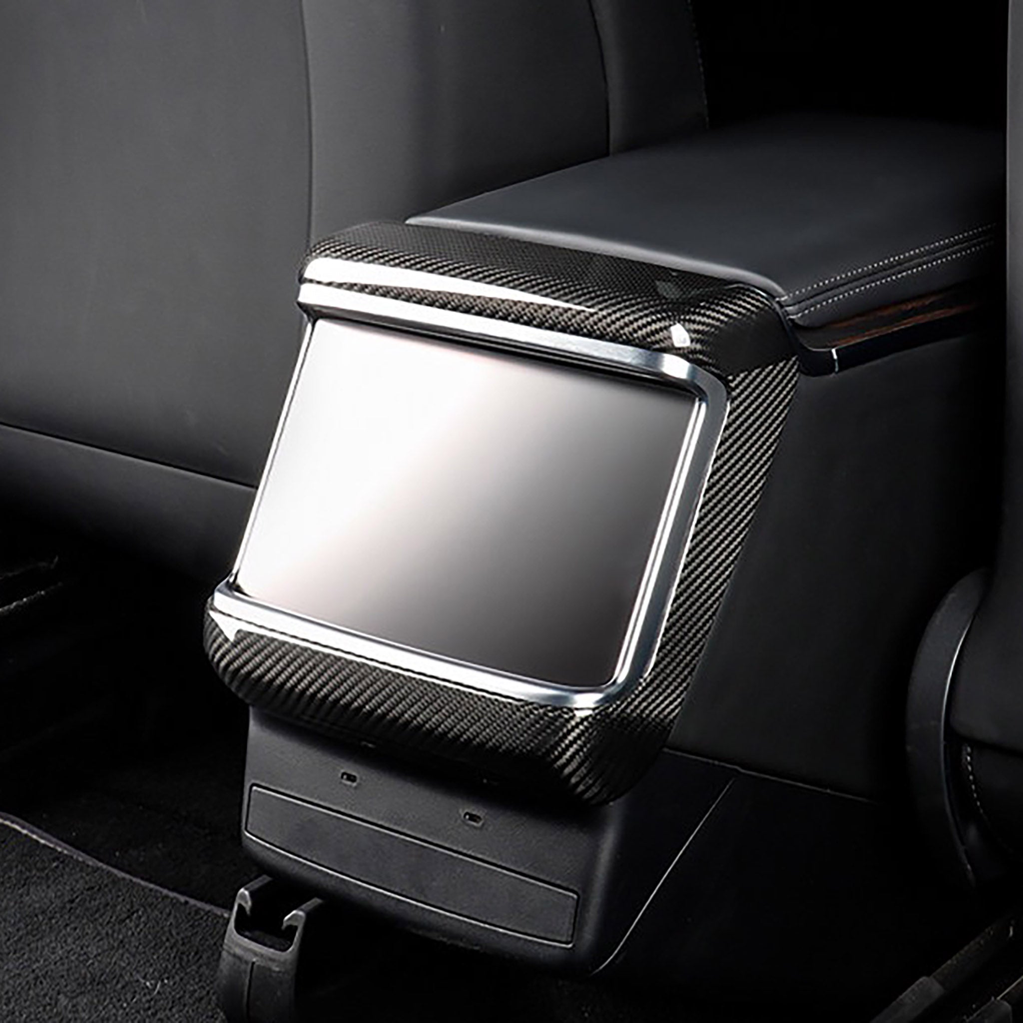 Premium Real Carbon Fiber Rear Touchscreen Trim Cover for Tesla Model S & X 2021+ | Durable & Stylish Interior Upgrade | Perfect for Car Enthusiasts & Luxury Vehicle Owners