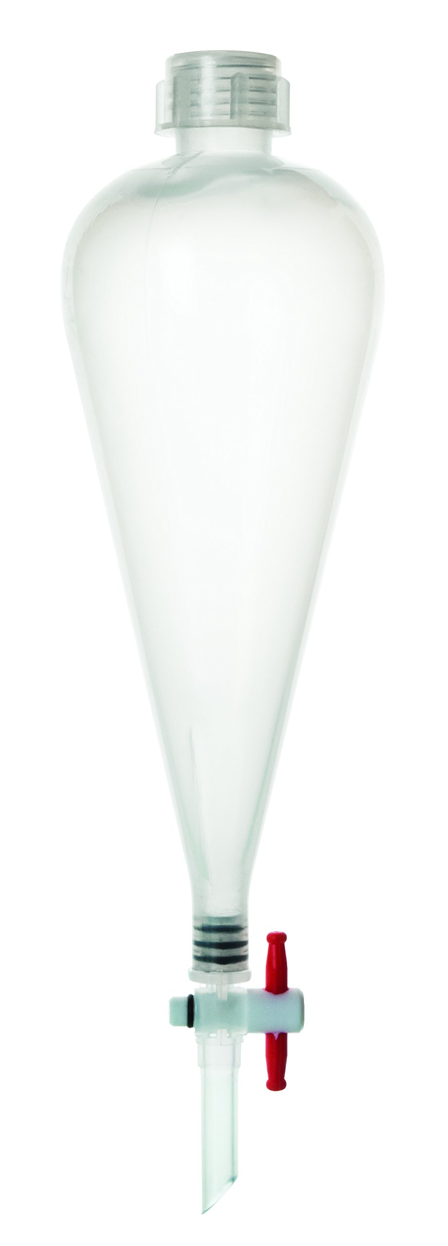 EISCO 250ml Separating Funnel with Polypropylene Stopcock & PTFE Plug - Leakproof Screw Cap for Chemistry Lab, Liquid Extraction & Solvent Separation