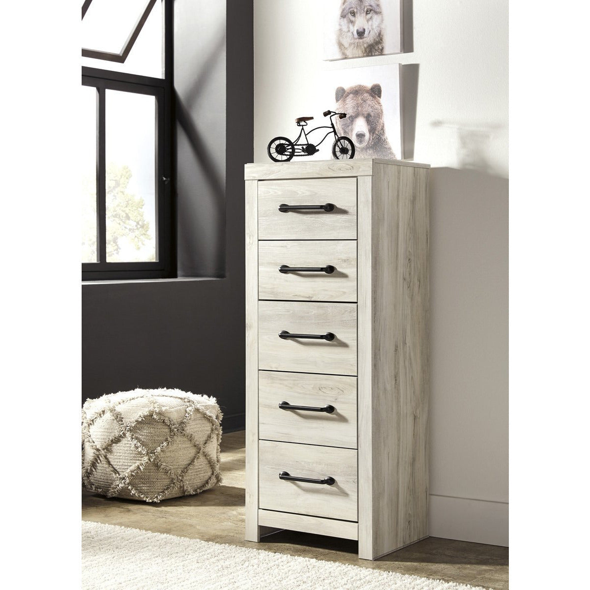 Cambeck Narrow Chest of Drawers - Compact Dresser for Small Spaces | Bedroom, Living Room, Nursery Storage Solution