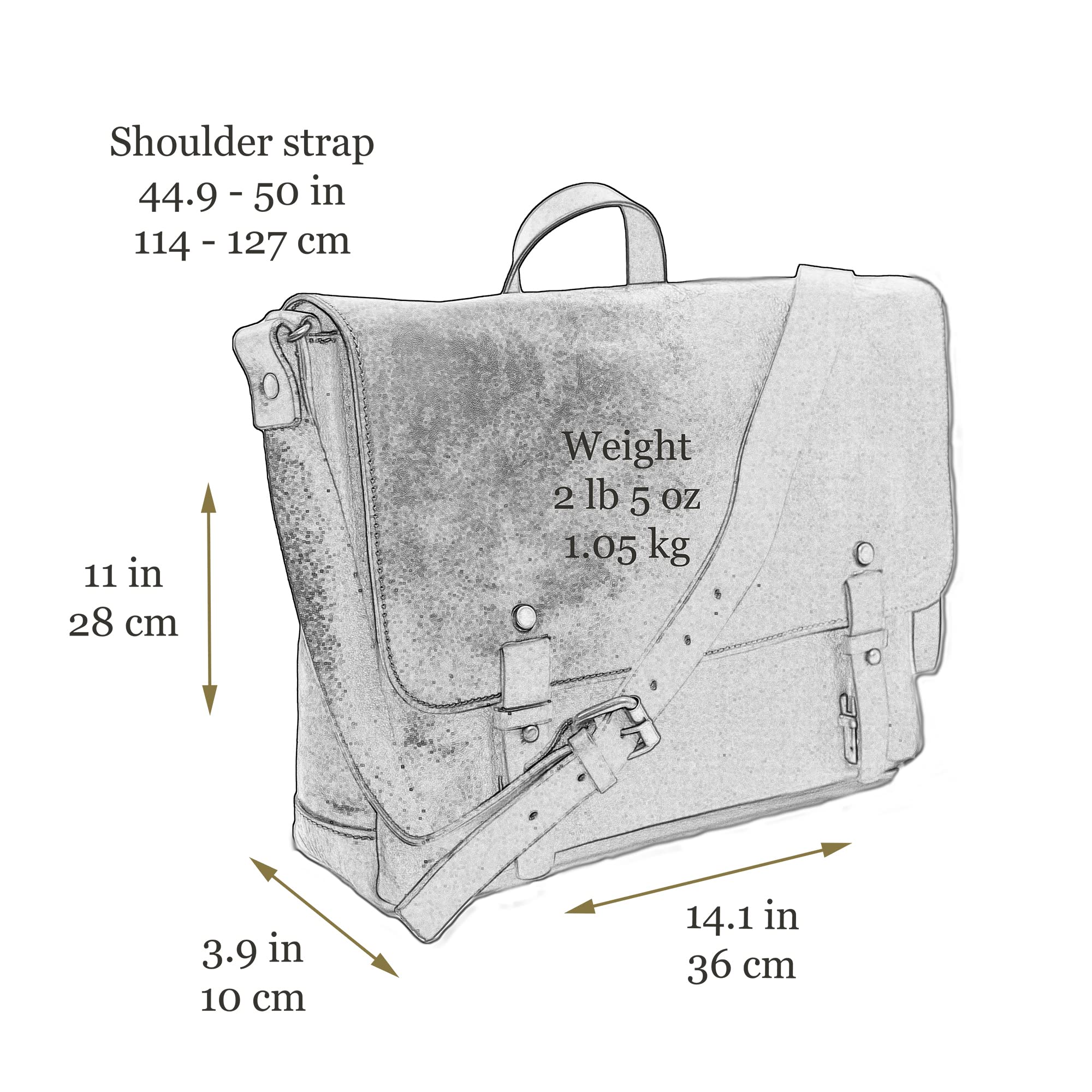 Premium Full Grain Leather Briefcase - Durable Laptop Messenger Bag for Men & Women - Stylish & Water-Resistant - Perfect for Business, Travel & Office Commute