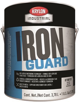 PAINT IRON GUARD ACRYLIC ENAMEL LATEX 1 GALLON LIGHT GRAY - Protective Coating for Metal Surfaces, Fences, and Outdoor Furniture