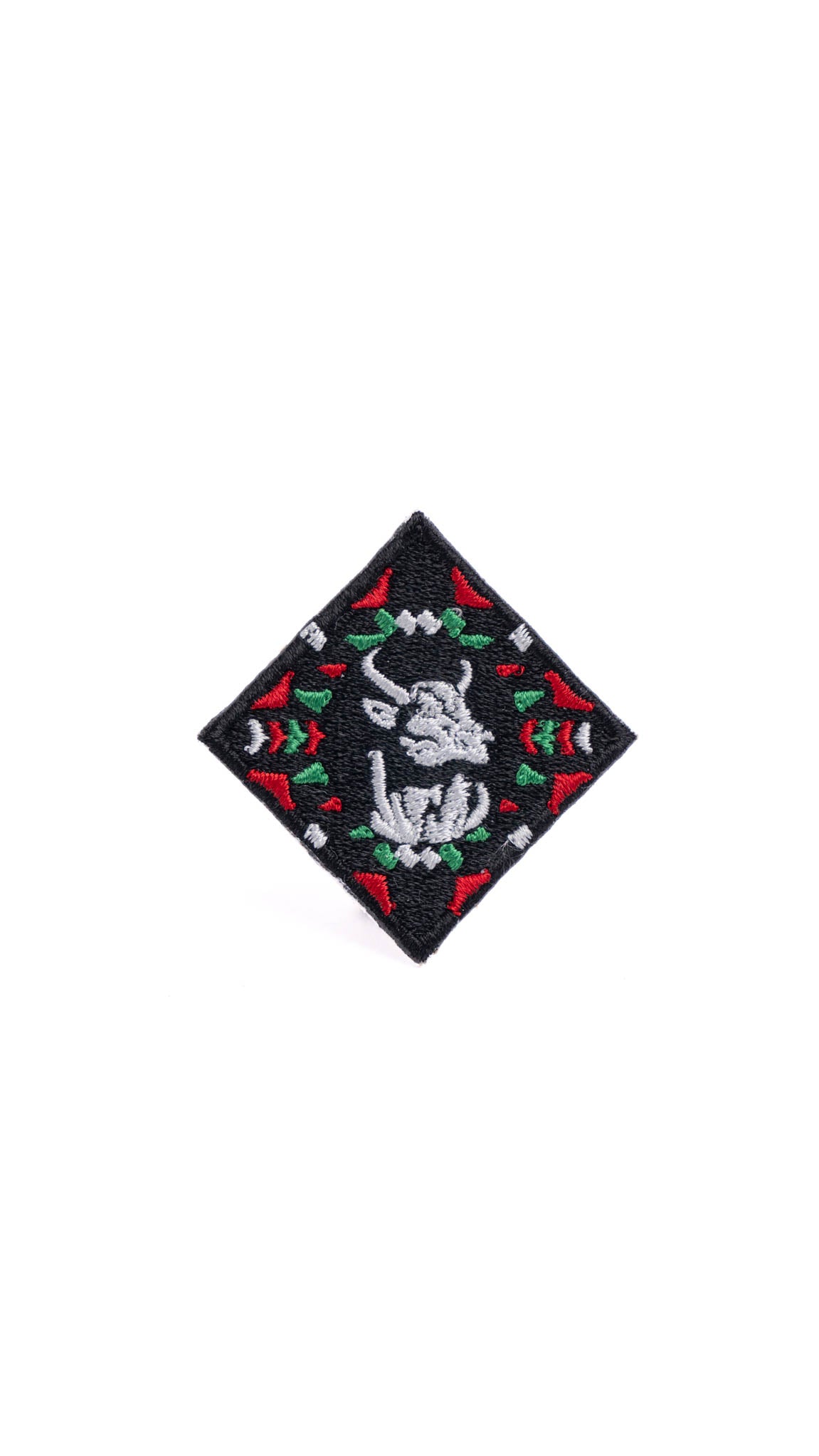 Rock'em Aztec Print Diamond Hat Patch 2024 | Trendy Embroidered Iron-On Patch for Hats, Jackets & Bags | Perfect for DIY Fashion, Costume Accessories & Festival Outfits