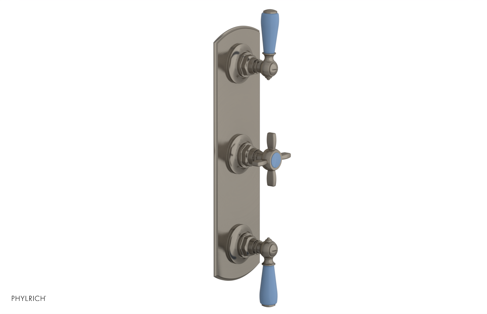 Jamestown Thermostatic Shower Valve with Dual Volume Control & Light Blue Accents - 4740 Series | Perfect for Modern Bathroom Renovations & Spa-Like Shower Experiences