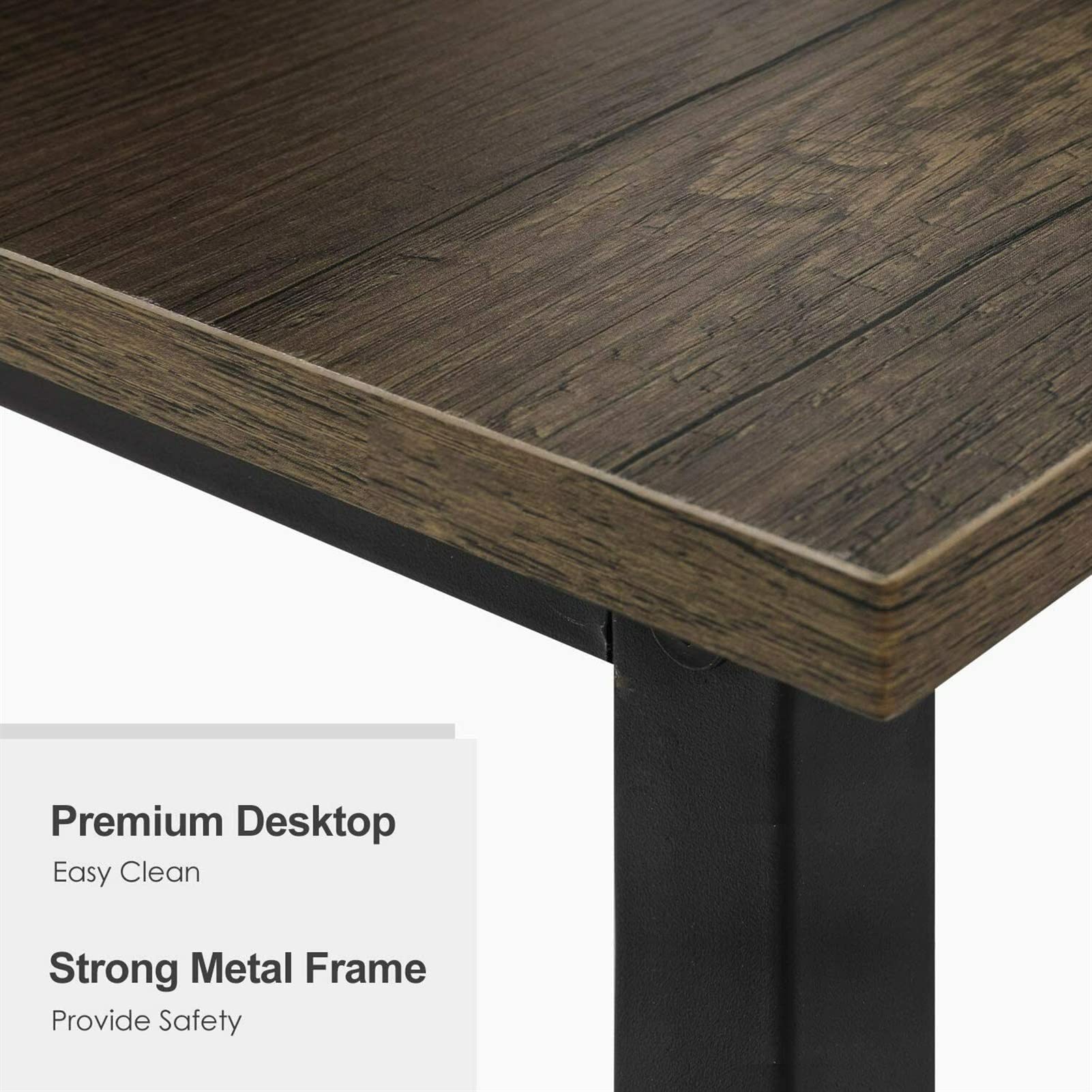 Modern L-Shaped PC Desk - Adjustable Corner Computer Desk for Home Office, Study & Workstation | Multi-Functional Writing Table with Storage | Perfect for Small Spaces & Gaming Setups (Brown)