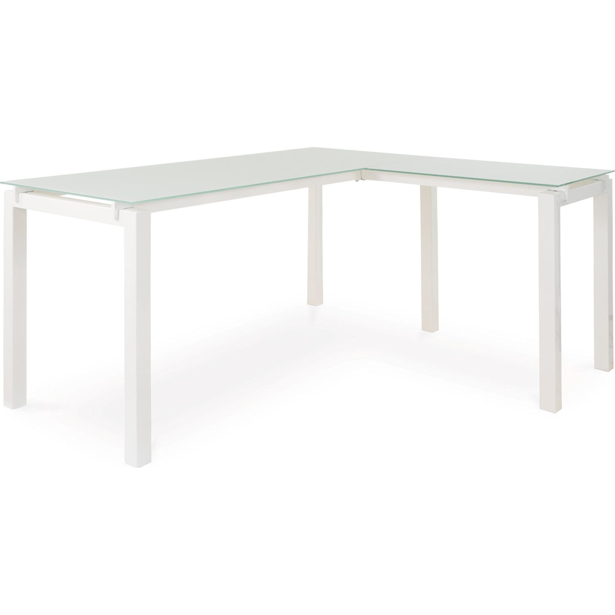 Baraga White L-Shaped Computer Desk for Home Office, Gaming & Study - Modern L-Shaped Writing Desk with Ample Workspace, Ergonomic Design for PC, Laptop & Office Use
