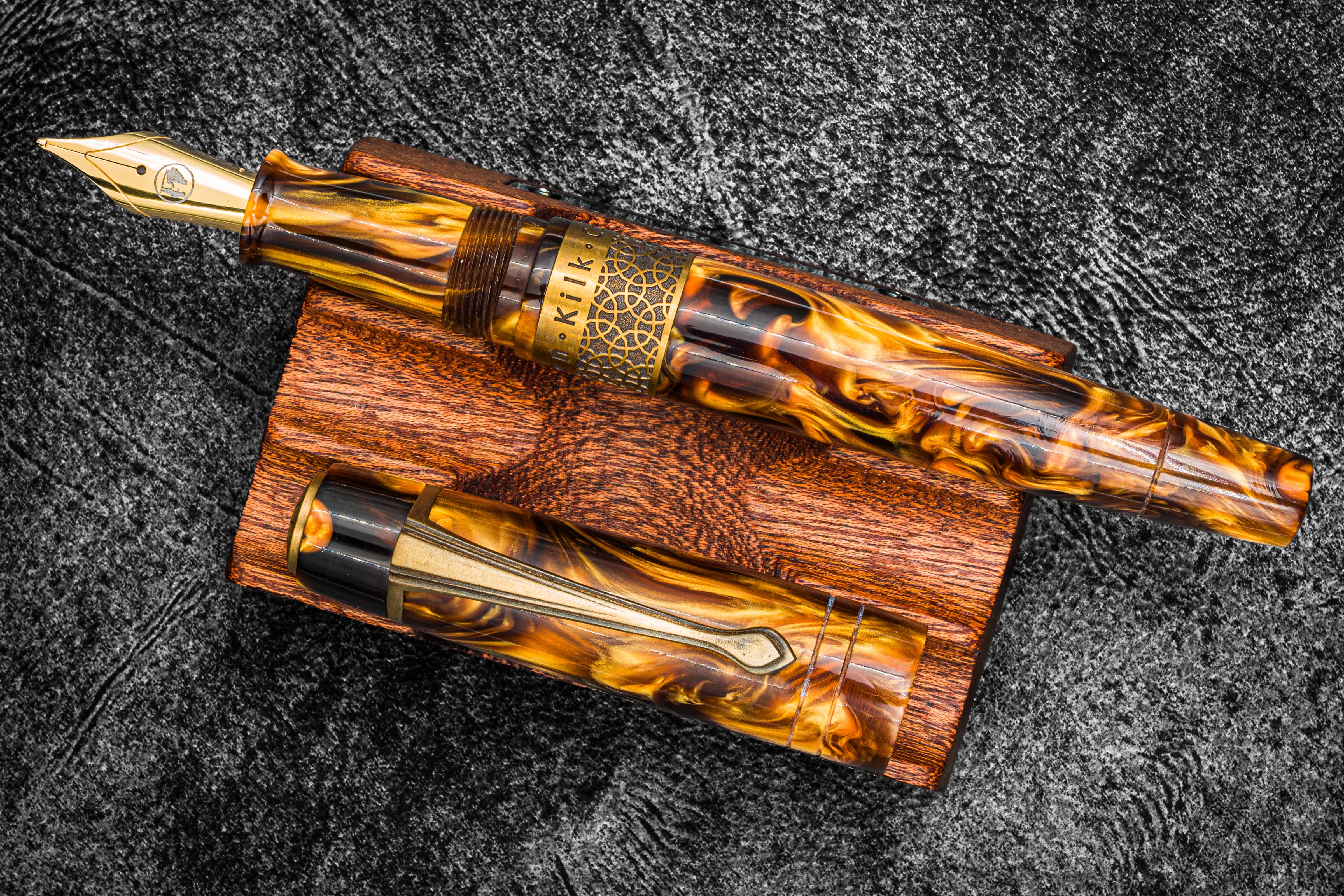 Kilk & Galen SE Celestial Fountain Pen - Premium Tortoise Shell Design for Writing Enthusiasts | Ideal for Journaling, Calligraphy & Gift Giving