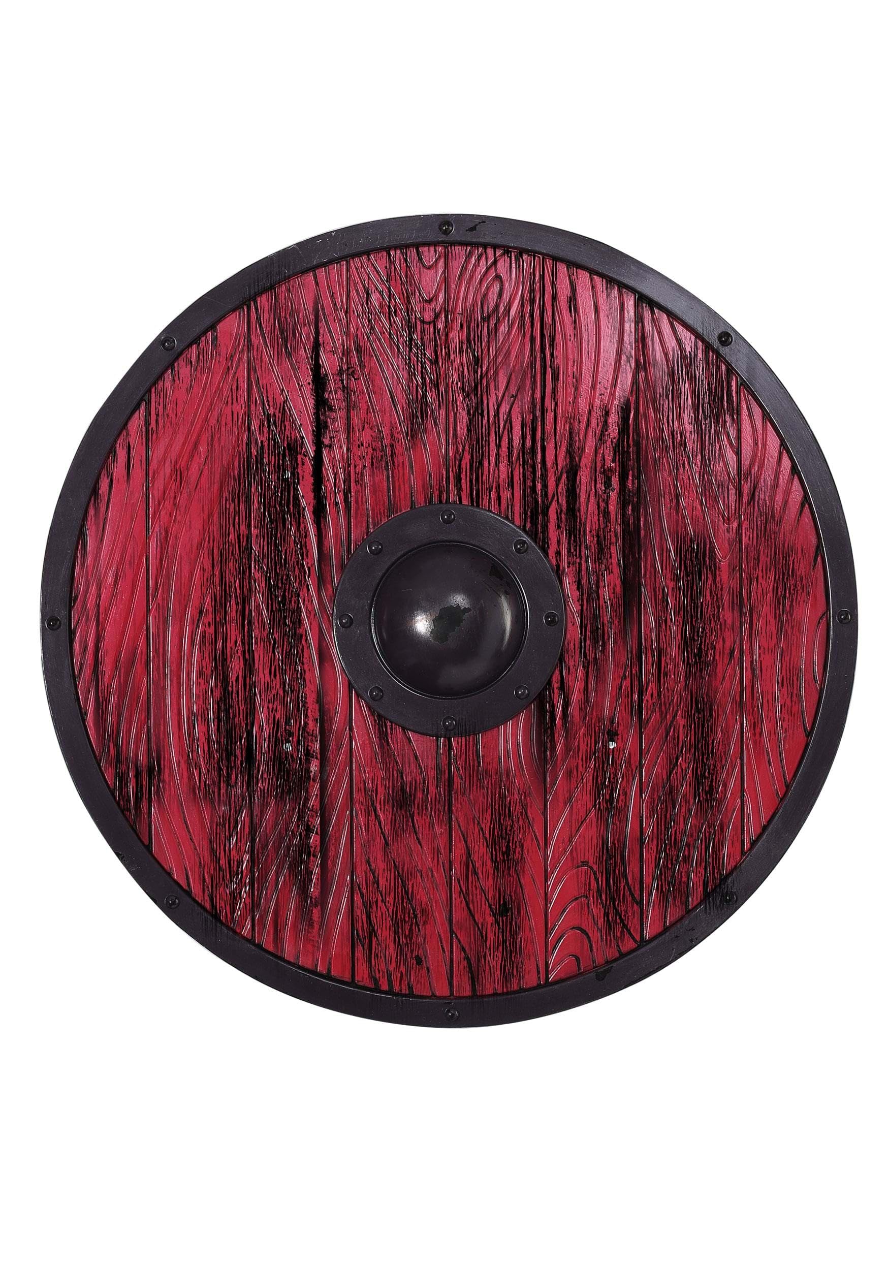 Vikings Ragnar Lothbrok Red Toy Shield - Kids Role Play Weapon for Halloween Costume & Medieval Party - Perfect for Viking Themed Birthday & Cosplay Events