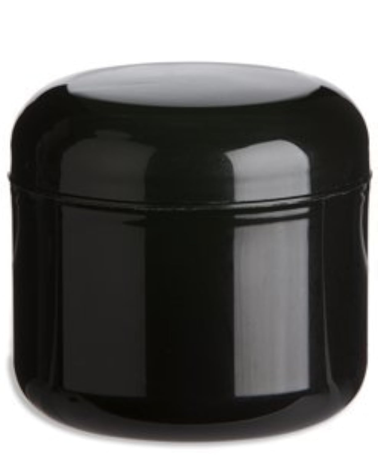 Nakpunar 12-Pack 2oz Black Double Wall Plastic Jars with Dome Lids - Perfect for DIY Crafts, Bath Salts, Candles & Small Storage