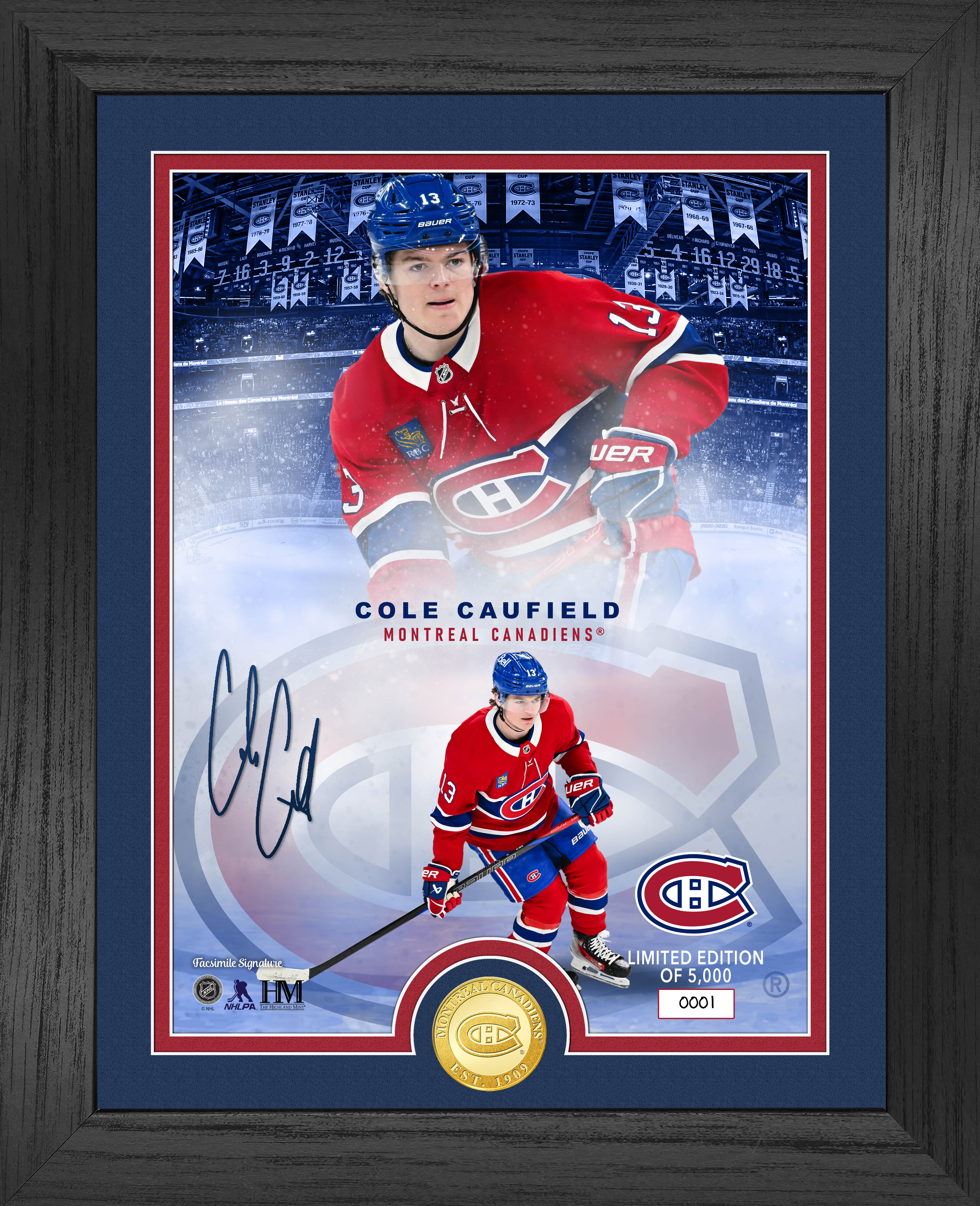 Cole Caufield Legends Bronze Coin Photo Mint - Limited Edition Collectible for Hockey Fans - Perfect for Display, Gifts & Memorabilia Collections