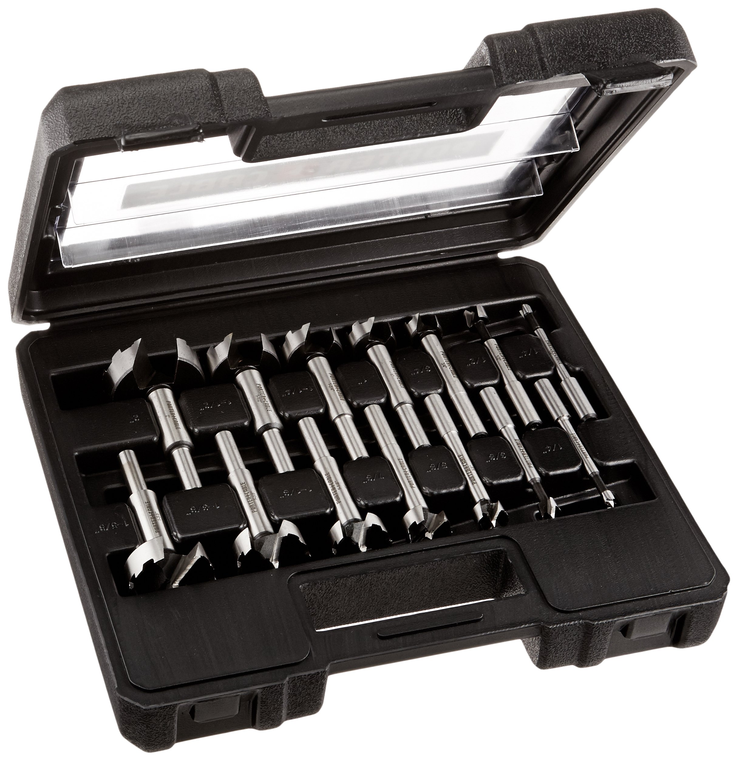 PORTER-CABLE 14-Piece Forstner Bit Set (PC1014) - Premium Woodworking Drill Bits for Cabinets, Furniture & DIY Projects