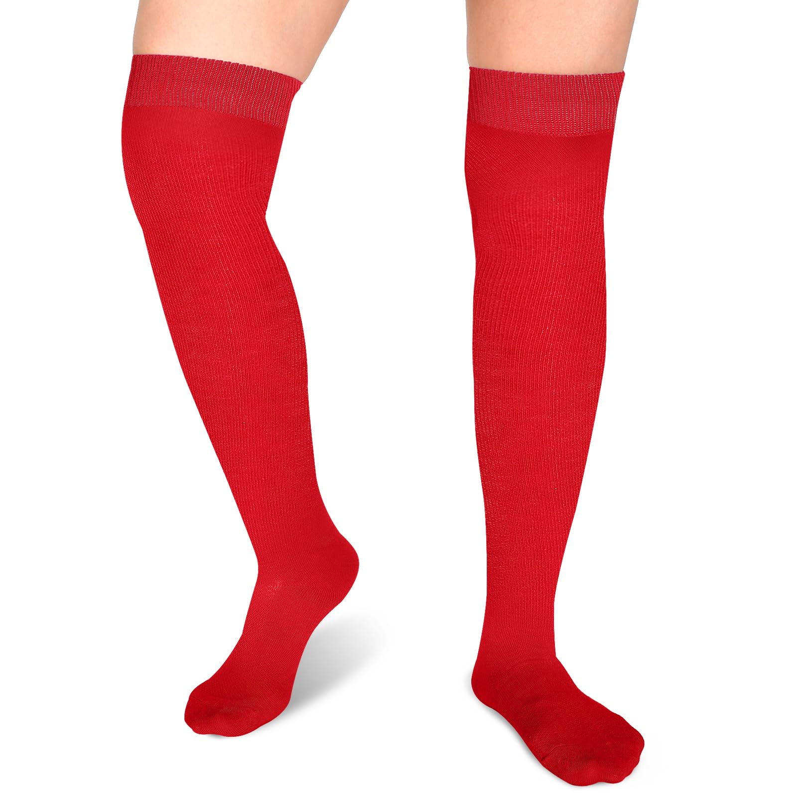 Hicarer 6 Pairs High Knee Baseball Socks for Men & Women - Breathable Over Knee Football & Softball Socks Combo Set - Perfect for Sports, Running, Gym Workouts and Casual Wear