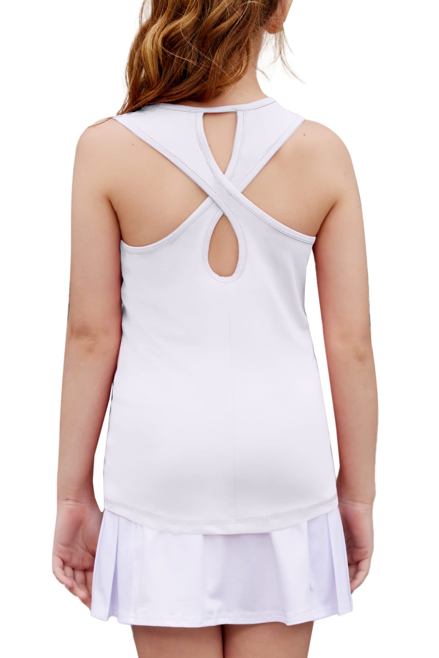 Zaclotre Women's Cross Back Hollow Out Tank Tops - Breathable Racerback Sleeveless Athletic Shirts for Yoga, Running & Gym Workouts - Lightweight Summer Sports Apparel