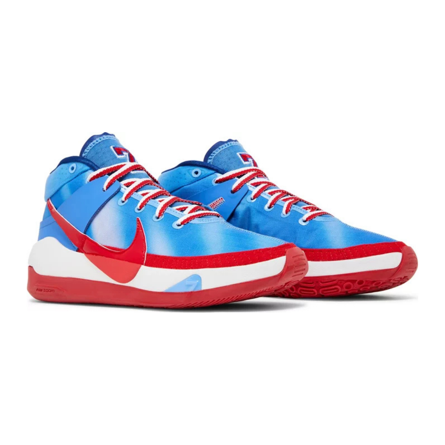 Nike KD 13 Basketball Shoes - University Blue, White & Red Colorway - High-Performance Court Sneakers for Men | Perfect for NBA Games, Training & Streetwear Fashion