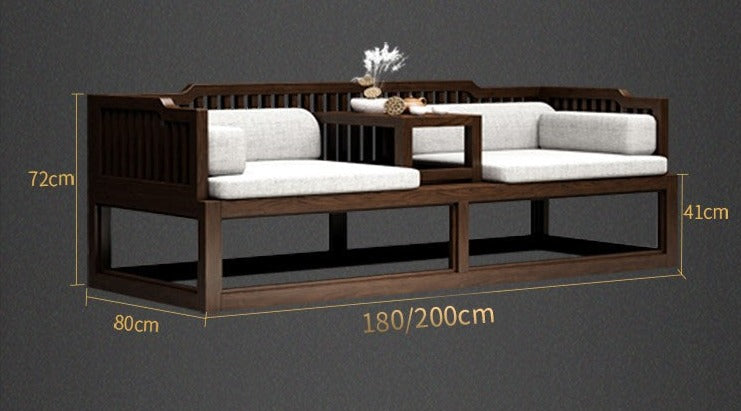 Gabrielle DYNASTY Classic Daybed Sofa Bed - Convertible Sleeper Furniture for Living Room, Guest Room & Small Spaces - Comfortable Modern Couch with Storage