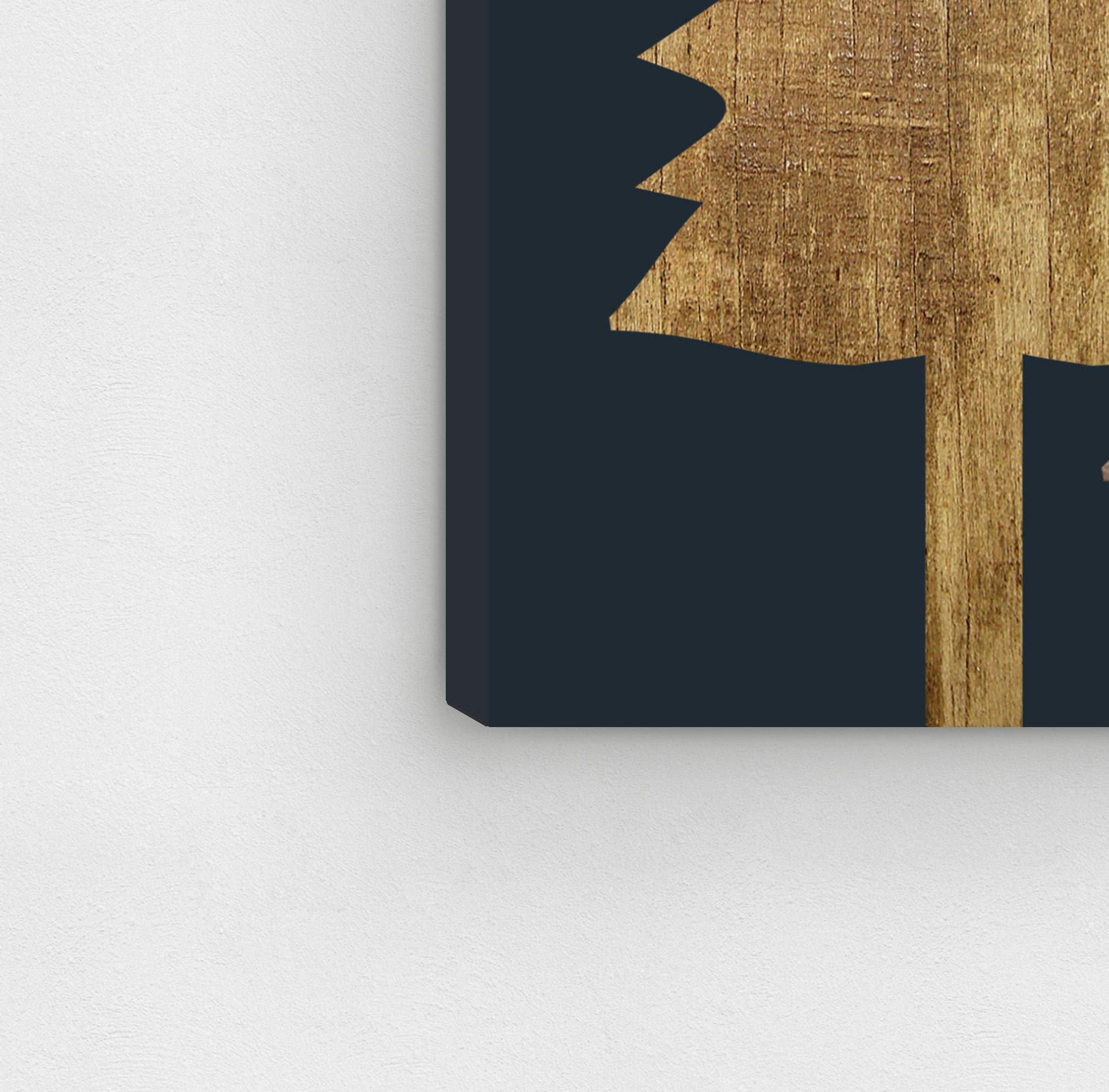 Oliver Gal Artist Co. Wooden Trees Botanical Wall Art Canvas Print - 30x30 Inch Brown & Black Nature Home Decor - Perfect for Living Room, Bedroom & Office Wall Decor