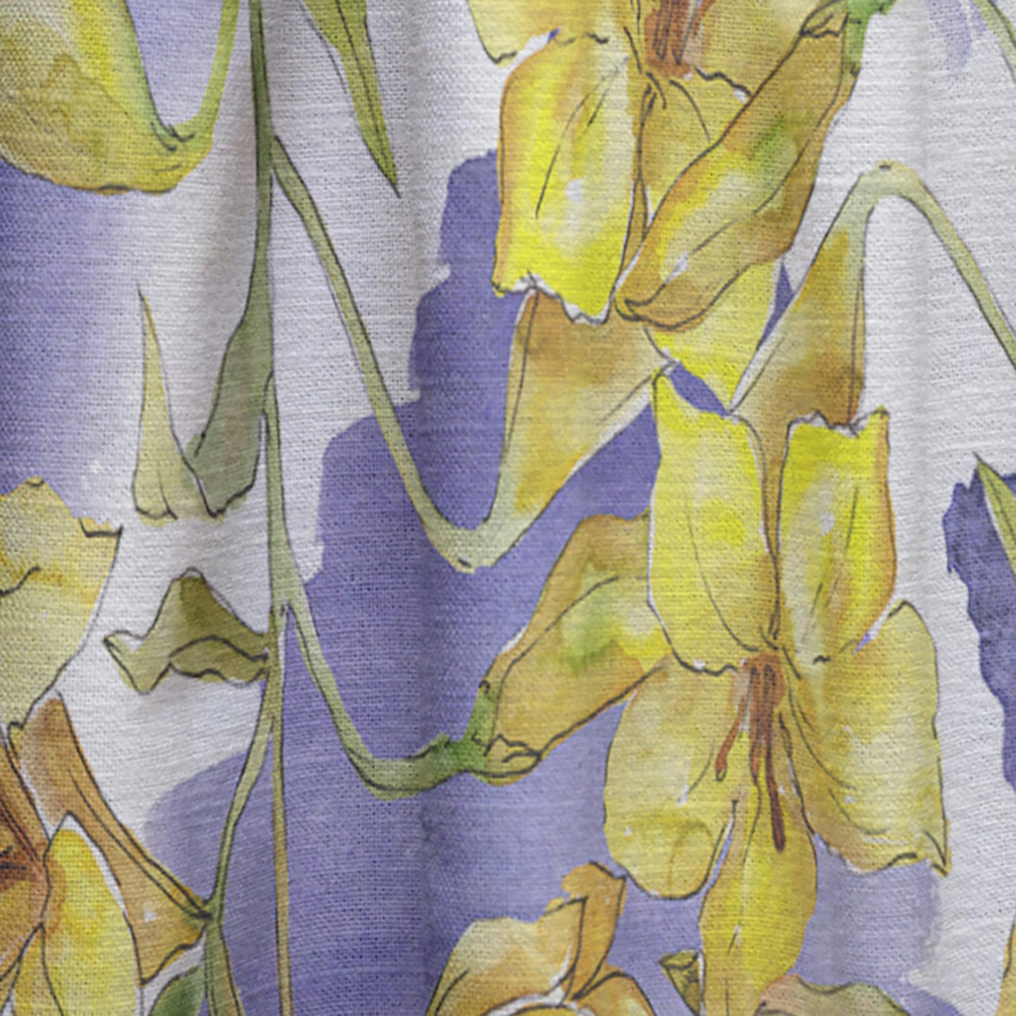 DesignQ Retro Hand-Drawn Poppies Blackout Curtains - Thermal Insulated Single Panel 52x120 Inches - Perfect for Bedroom & Living Room Window Treatments