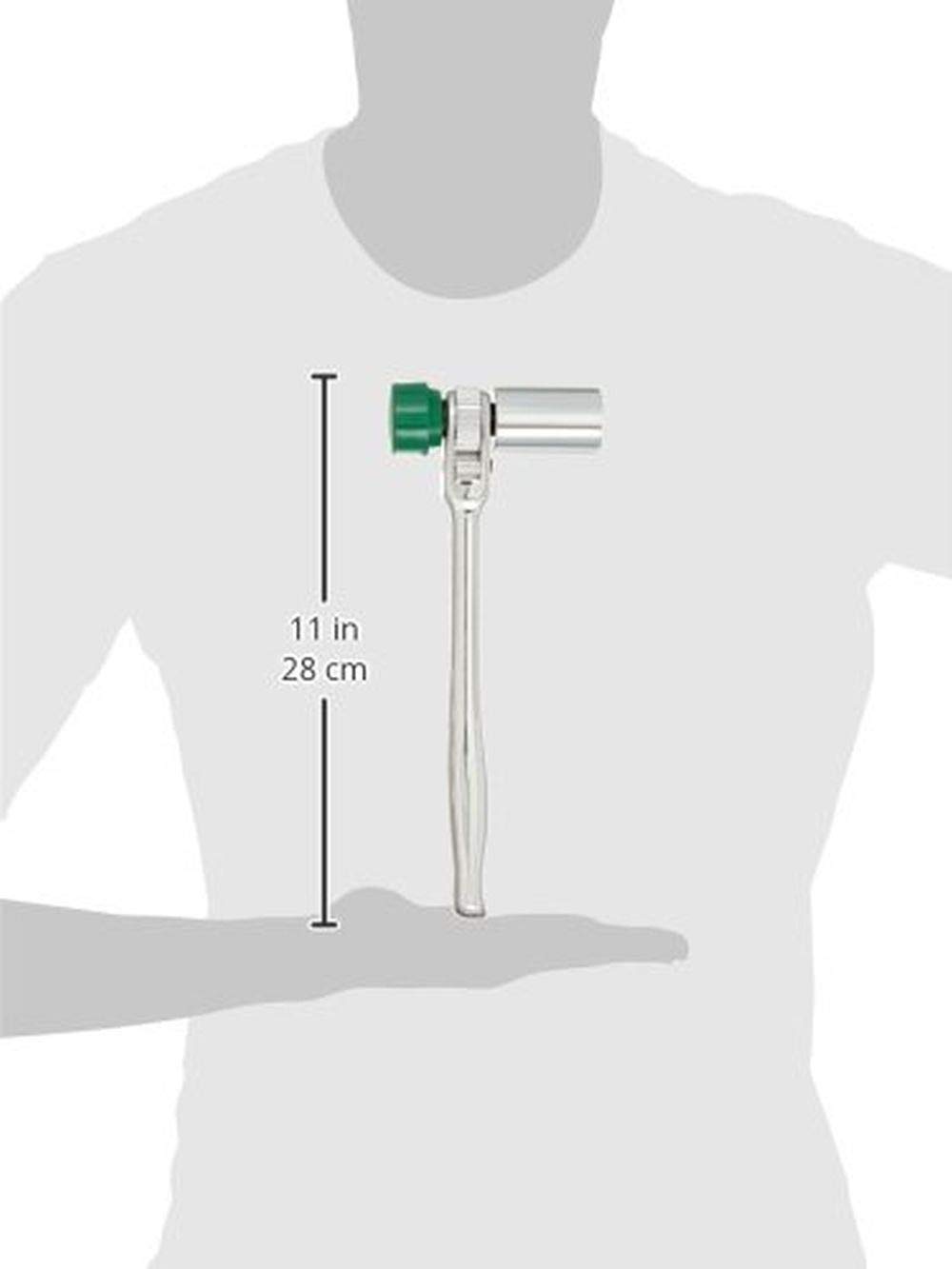 Wright Tool #4482 Pear Head Contour Handle Scaffold Wrench with Soft Face Hammer Head & Single Pawl - Silver | Heavy-Duty Construction, Plumbing & Maintenance Tool for Professionals