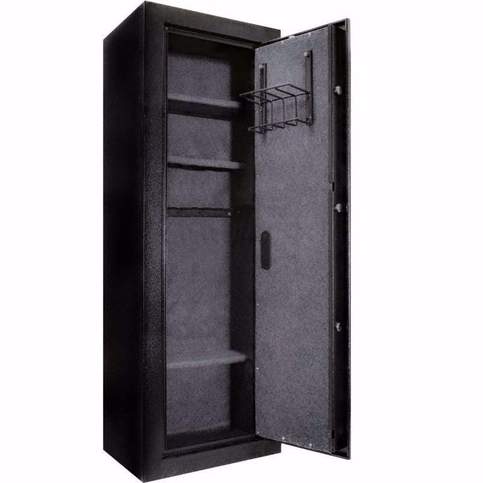 Barska AX13378 Quick Access Biometric Rifle Safe - Tall Gun Safe for Home & Office Security | Perfect for Firearm Storage in Bedroom, Closet or Vehicle