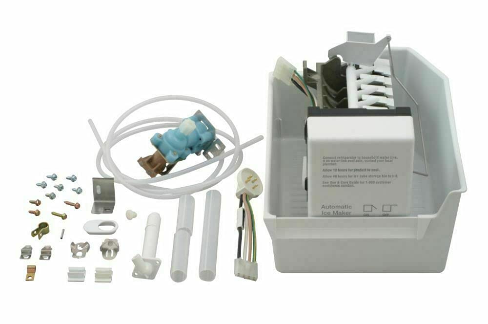 Whirlpool 1129313 Compatible Icemaker Kit with Round Plug - Replacement for Refrigerator Ice Maker - Perfect for Kitchen, Home & Commercial Use