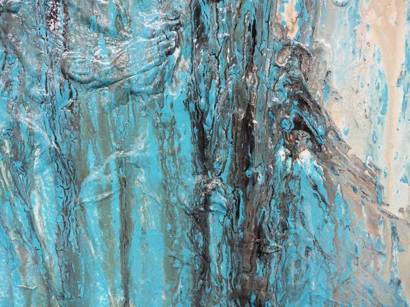 140cm x 100cm Blue Abstract Canvas Wall Art - Modern Hand Painted Oil Painting for Living Room, Bedroom & Office Decor