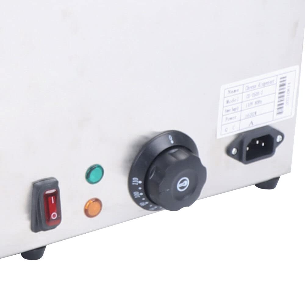 Commercial Electric Nacho Cheese Dispenser Warmer - 2X 2.1Qt Dual Hot Fudge Warmer with 1600W Power & 86-230℉ Adjustable Temperature - Perfect for Cheese Sauce, Caramel, Chocolate in Movie Theaters, Restaurants & Catering Events