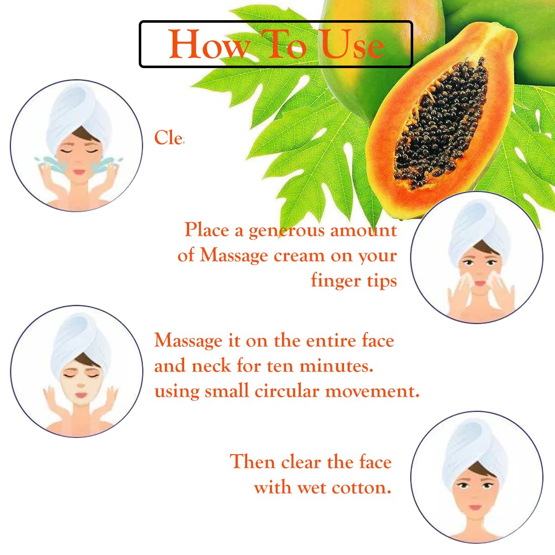 Herbdiva Carica Papaya Facial Massage Cream 500g - Anti-Aging Moisturizer for Men & Women | Brightens Skin, Reduces Blemishes & Wrinkles | Daily Skincare Routine | Perfect for Dry, Dull & Acne-Prone Skin | Morning & Night Use for Radiant Complexion