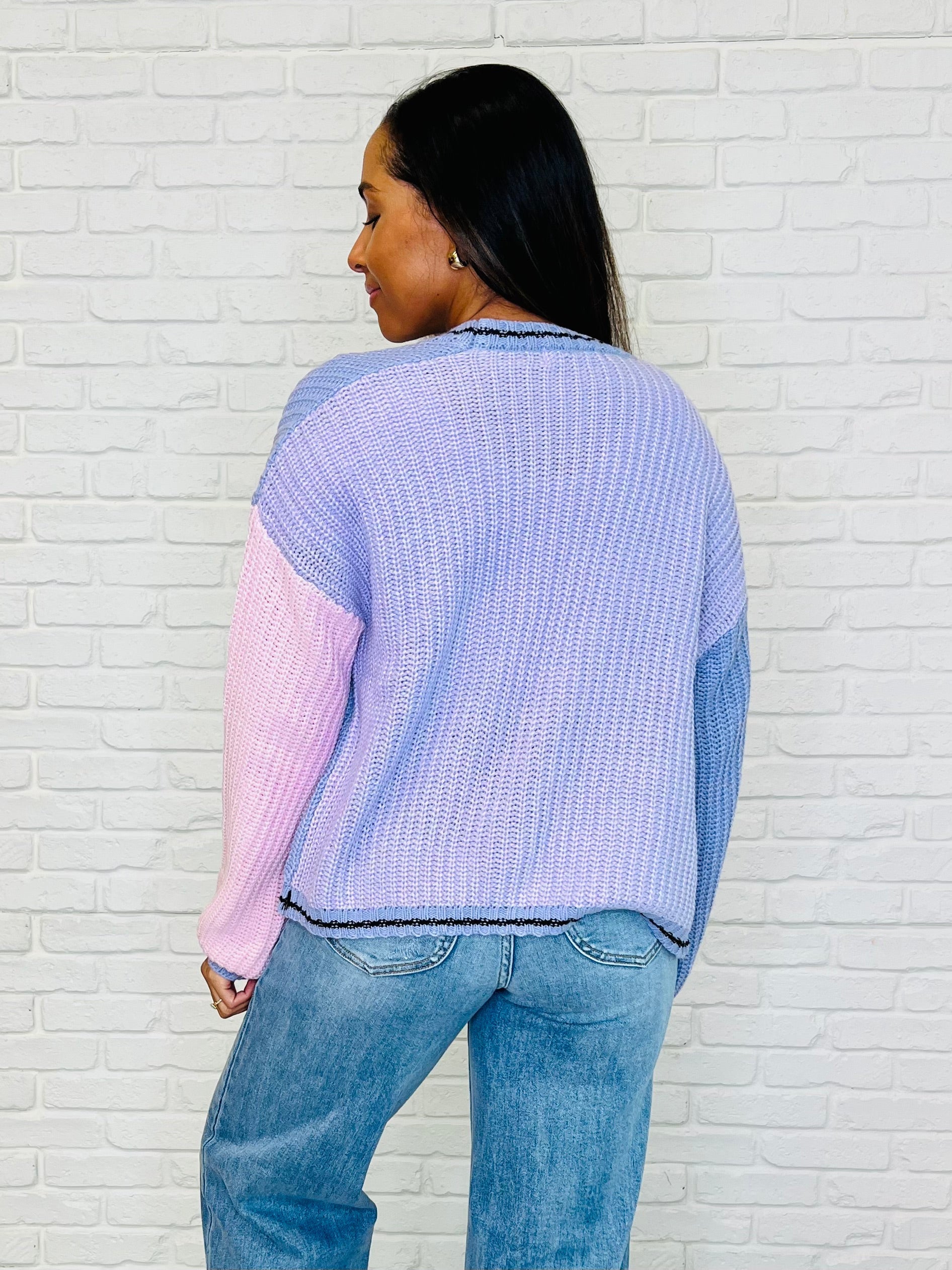 Stylish Coffee Date Color Block Cardigan for Women - Soft & Comfortable Knit Sweater - Perfect for Casual Outings, Coffee Dates & Fall Layering