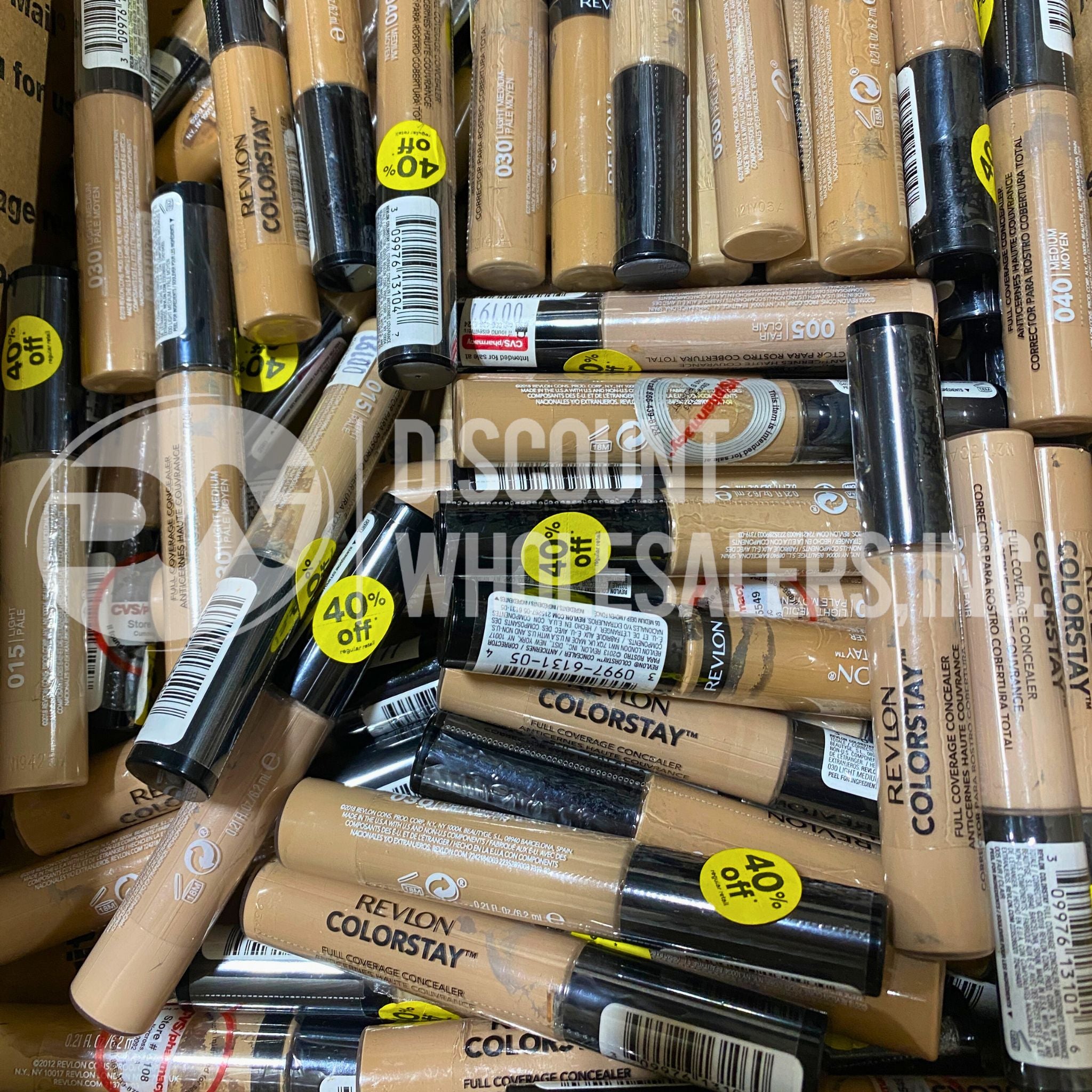 Revlon ColorStay 24 Hour Concealer Stick - Long Lasting Full Coverage Face Makeup for Dark Circles & Blemishes (60 Pcs Bulk Pack) - Perfect for Professional Makeup Artists & Daily Beauty Routine