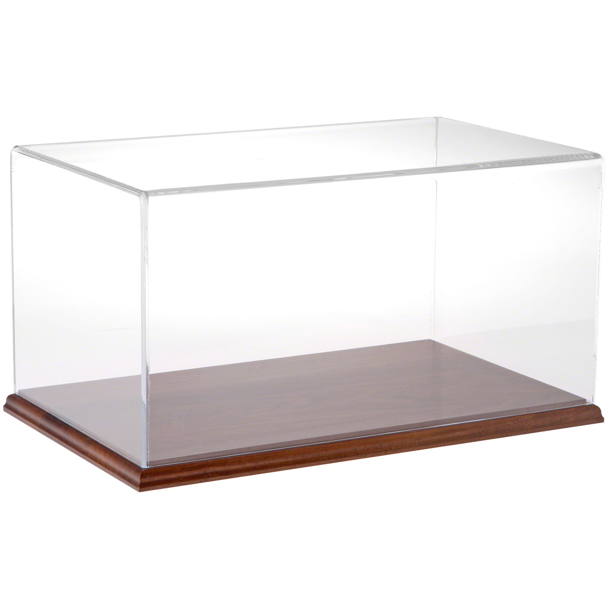 16x10x8 Inch Clear Acrylic Display Case with Hardwood Base - Premium Showcase for Collectibles, Jewelry & Retail Merchandise - Perfect for Store Displays, Home Decor & Gift Packaging