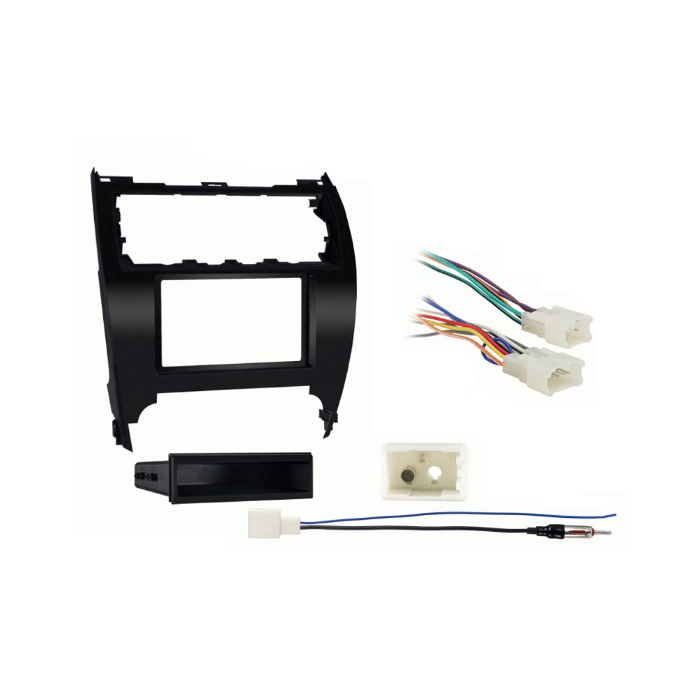 HA-40LX11 Car Radio Antenna Adapter for Toyota Camry 2012-2014 | MET13-99-8232B ISO Single/Double DIN Dash Kit | HA-701761 Wiring Harness | Aftermarket Stereo Installation Upgrade for Better Sound Quality