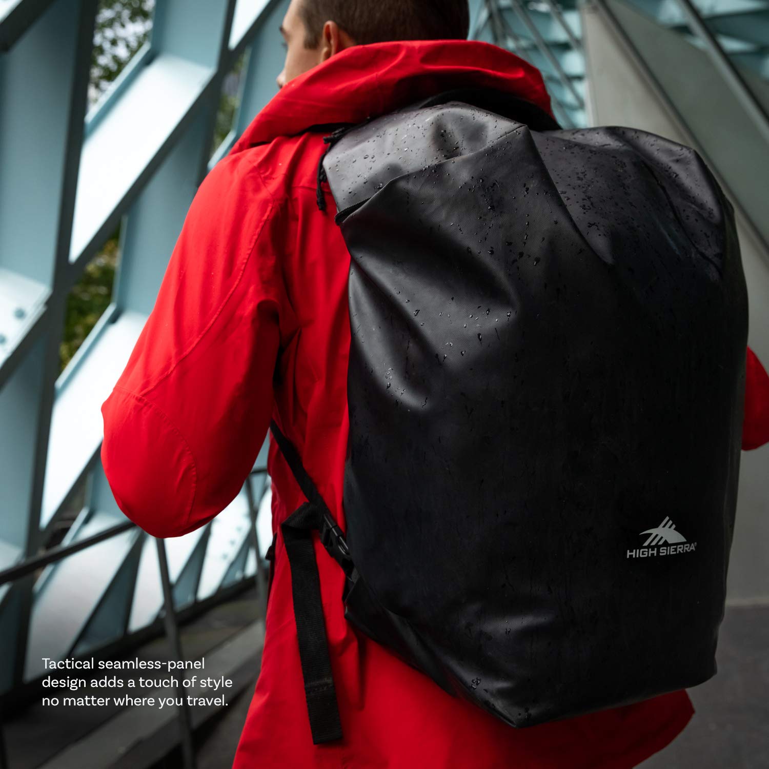 High Sierra Rossby Daypack - Lightweight Travel Laptop Backpack for Men & Women, 17 Inch Laptop Compartment, Durable Black Hiking Backpack for Work, School, College & Outdoor Adventures