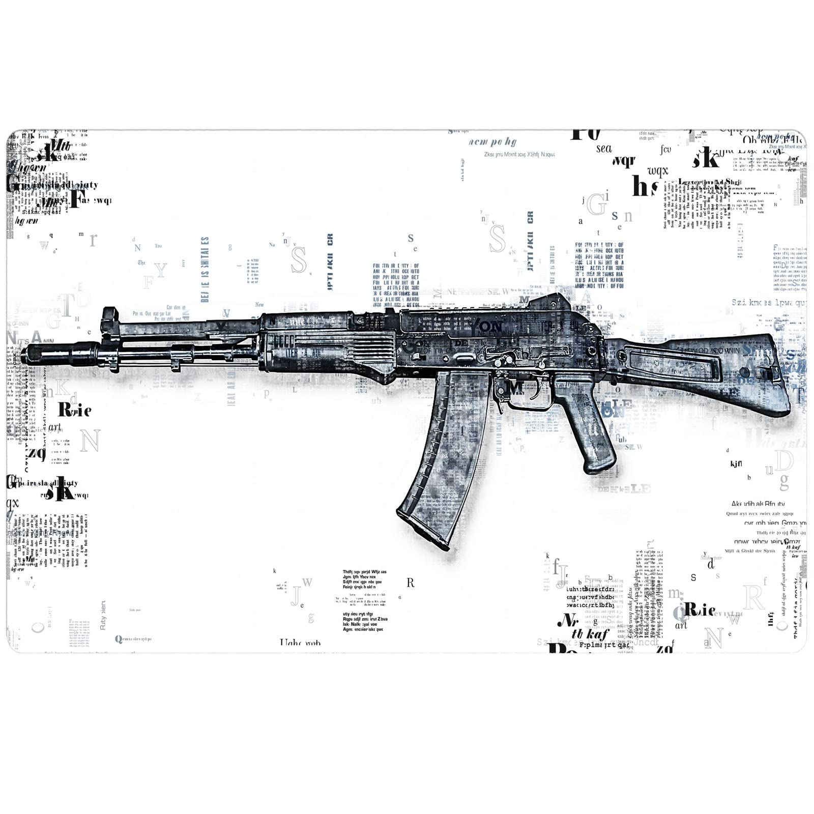Vintage Military Metal Tin Plaque Sign - AK-47, M16, Gatling & Tommy Gun Wall Art for Cafe, Bar, Pub & Man Cave Decor - Perfect Gift for Gun Enthusiasts & Firearm Collectors | Ideal for Home, Office & Military Themed Spaces