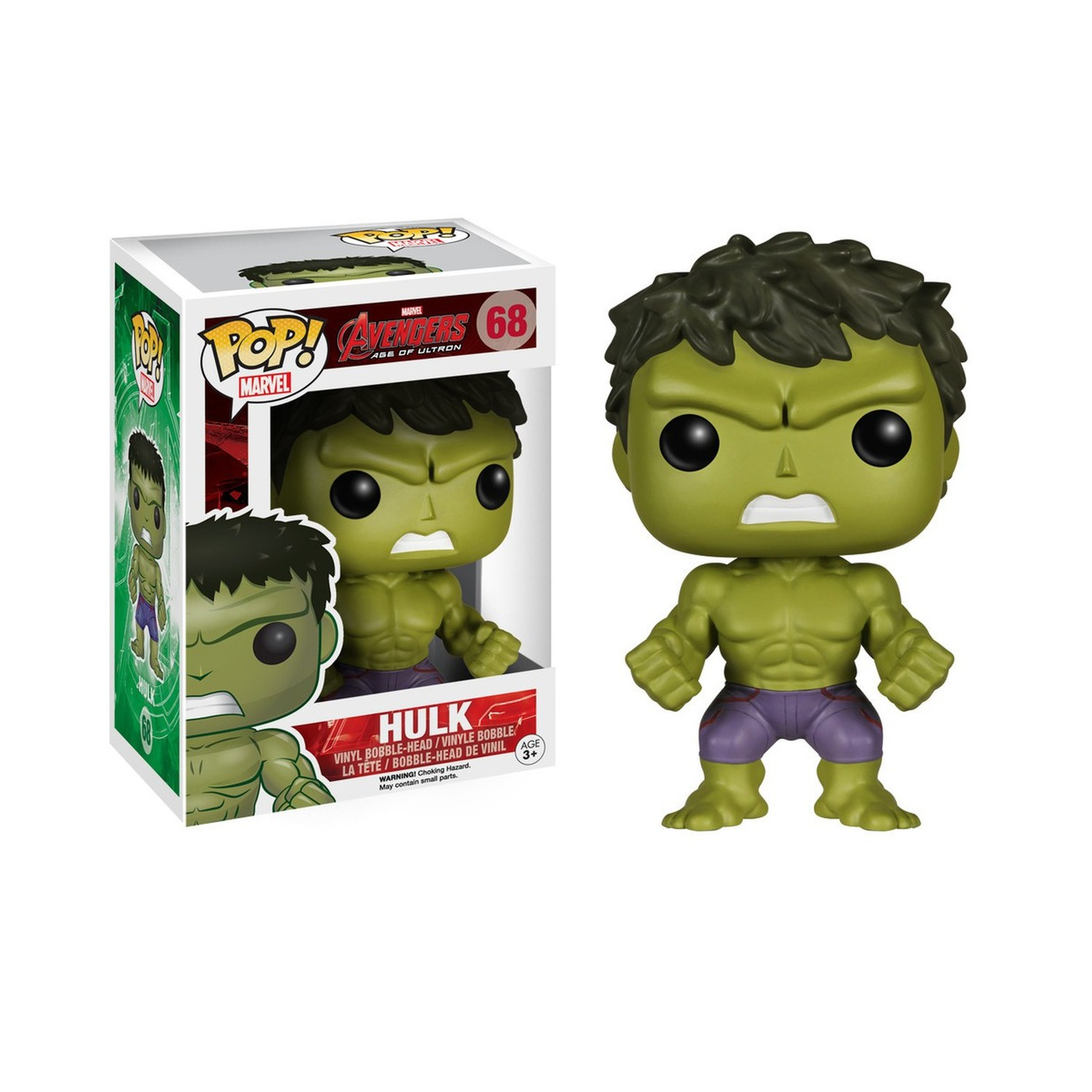 Funko Pop! Marvel Avengers Age of Ultron Hulk #68 Vinyl Figure - Collectible Toy for Marvel Fans, Home Decor & Gift for Superhero Lovers