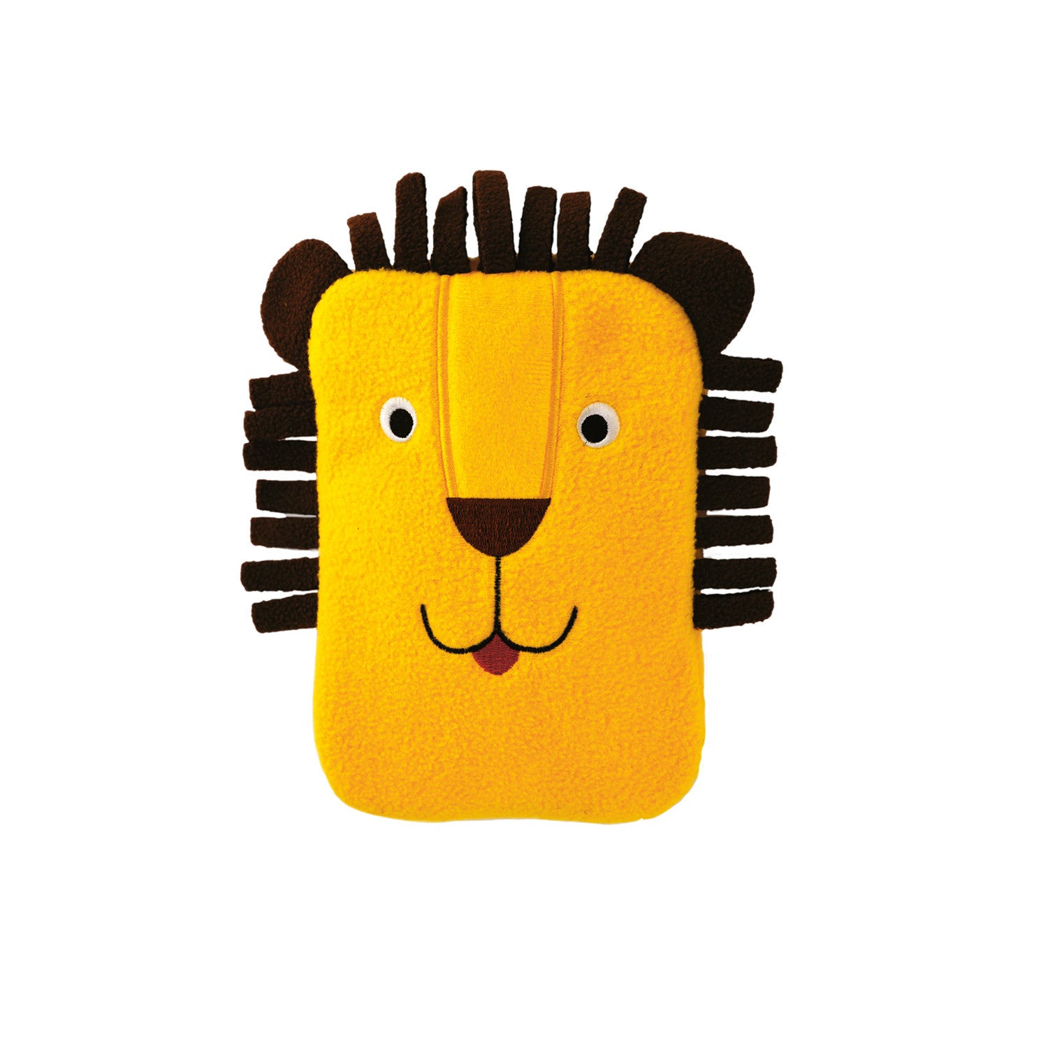 Premium 0.2L Mini Hot Water Bottle with Soft Lion Fleece Cover - Rubber-Free Design for Pain Relief, Warmth & Comfort - Perfect for Bed, Sofa, Office & Travel Use