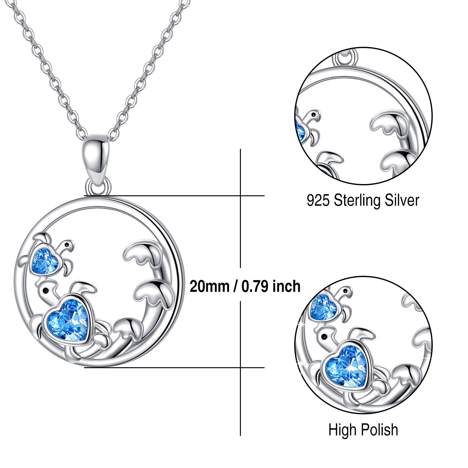 Cute Animal Necklace S925 Sterling Silver - Forever Love Heart Pendant Jewelry for Women, Mom, Birthday & Mother's Day Gifts | Perfect for Everyday Wear, Special Occasions & Heartfelt Surprises