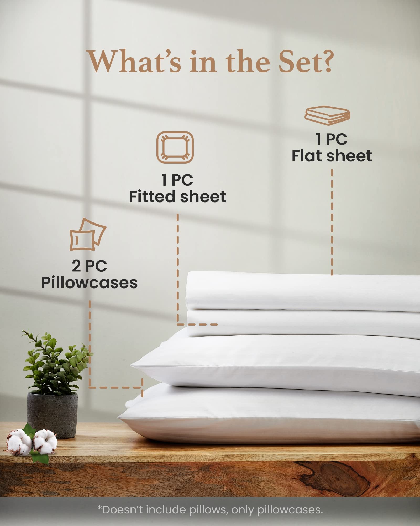 Premium 100% Egyptian Cotton King Size Sheet Set - 4 Piece 1000 Thread Count Sateen Weave Bedding with 16