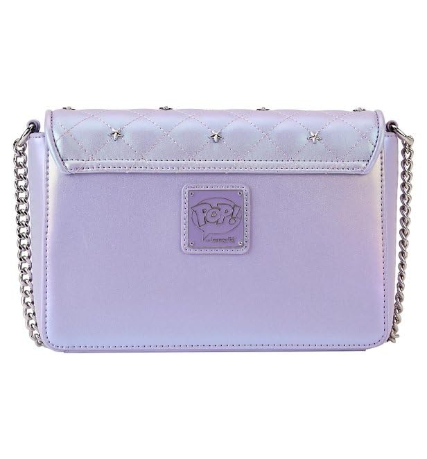 Loungefly BTS Logo Iridescent Purple Faux Leather Crossbody Bag | K-Pop Merchandise & BTS Accessories | Perfect for Concerts, Travel & Everyday Use