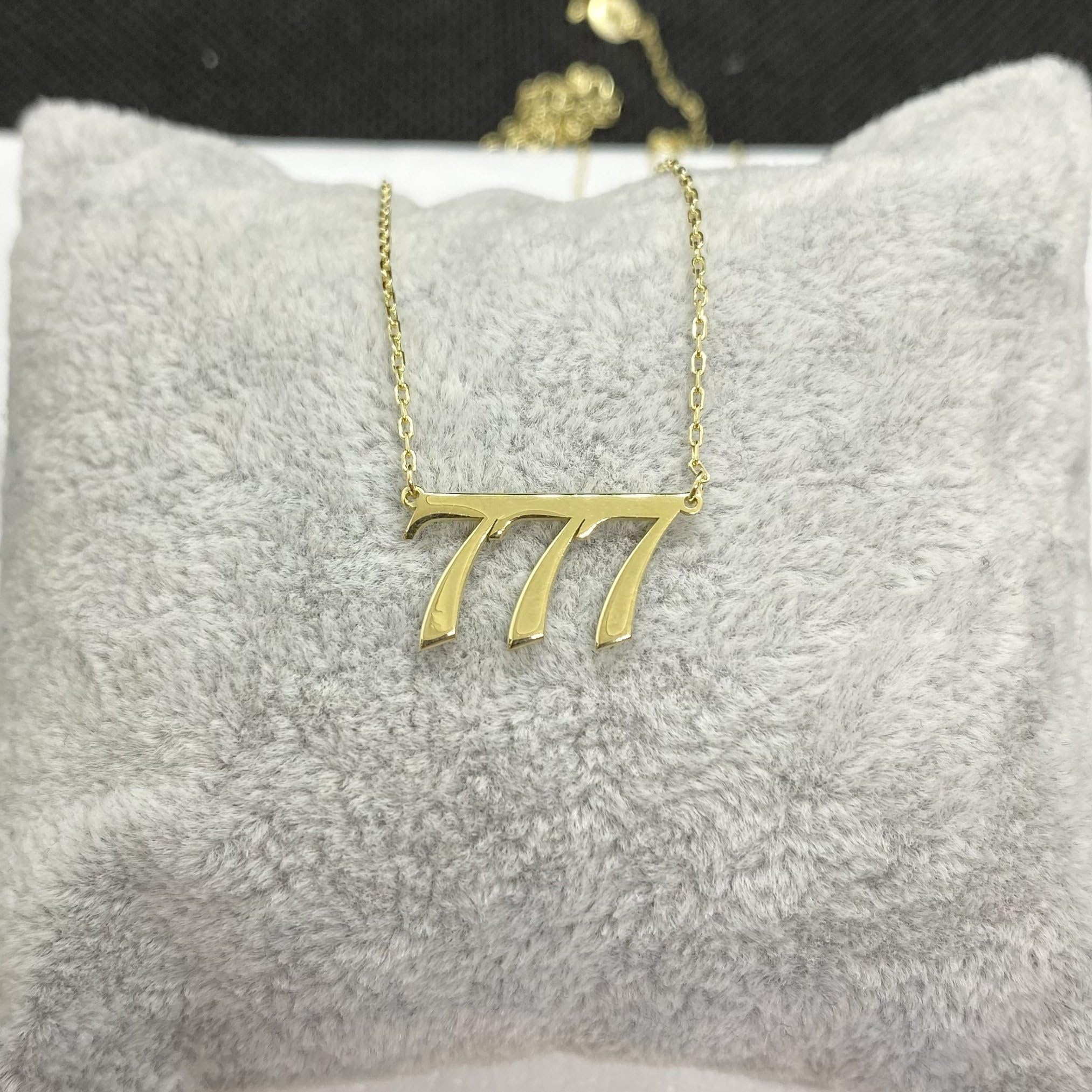 14K Solid Gold Angel Number Necklace - Personalized Birth Year Jewelry Gift for Women, Birthday & Special Occasions
