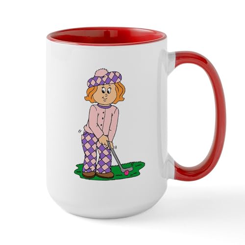 White/Red Inside - Large Golf Mug