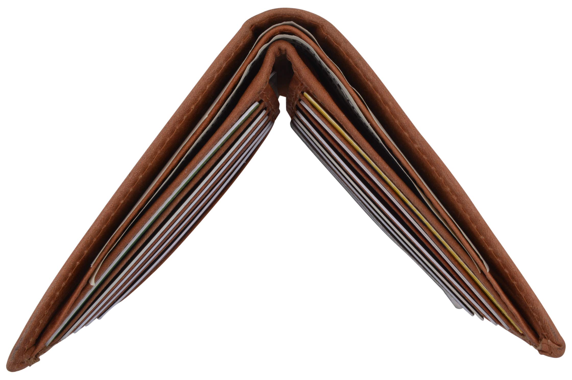 Premium RFID Blocking Bifold Wallet for Men - Genuine Lambskin Leather Credit Card Holder (Antique Brown) | Slim Minimalist Design for Everyday Carry, Travel & Business Use