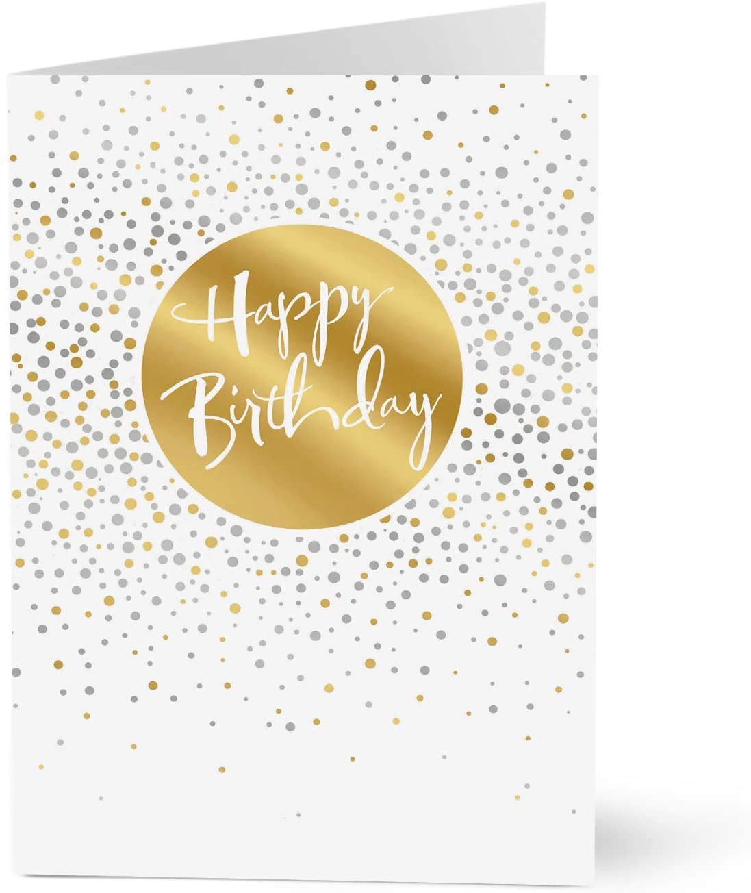 Premium Hallmark Business Birthday Cards for Employees - Gold & Silver Celebration (Pack of 100) - Perfect for Office Celebrations, Corporate Gifts & Employee Recognition
