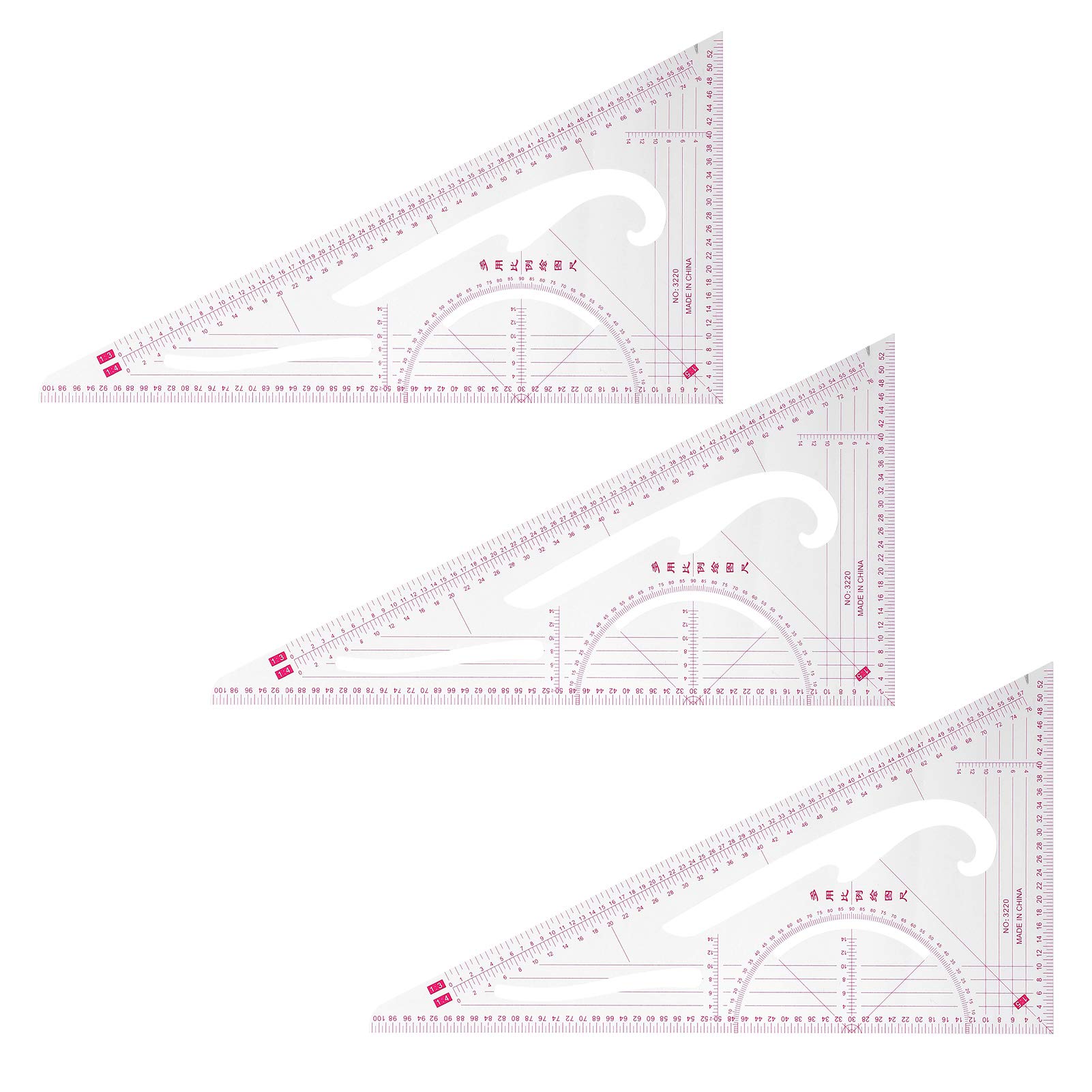 3Pcs Curve Cutting Ruler Set - Stainless Steel Anti-Oxidant Sewing Ruler for Clothing Design, Pattern Making, Quilting & Fabric Cutting - Perfect for DIY Dressmaking, Tailoring & Craft Projects