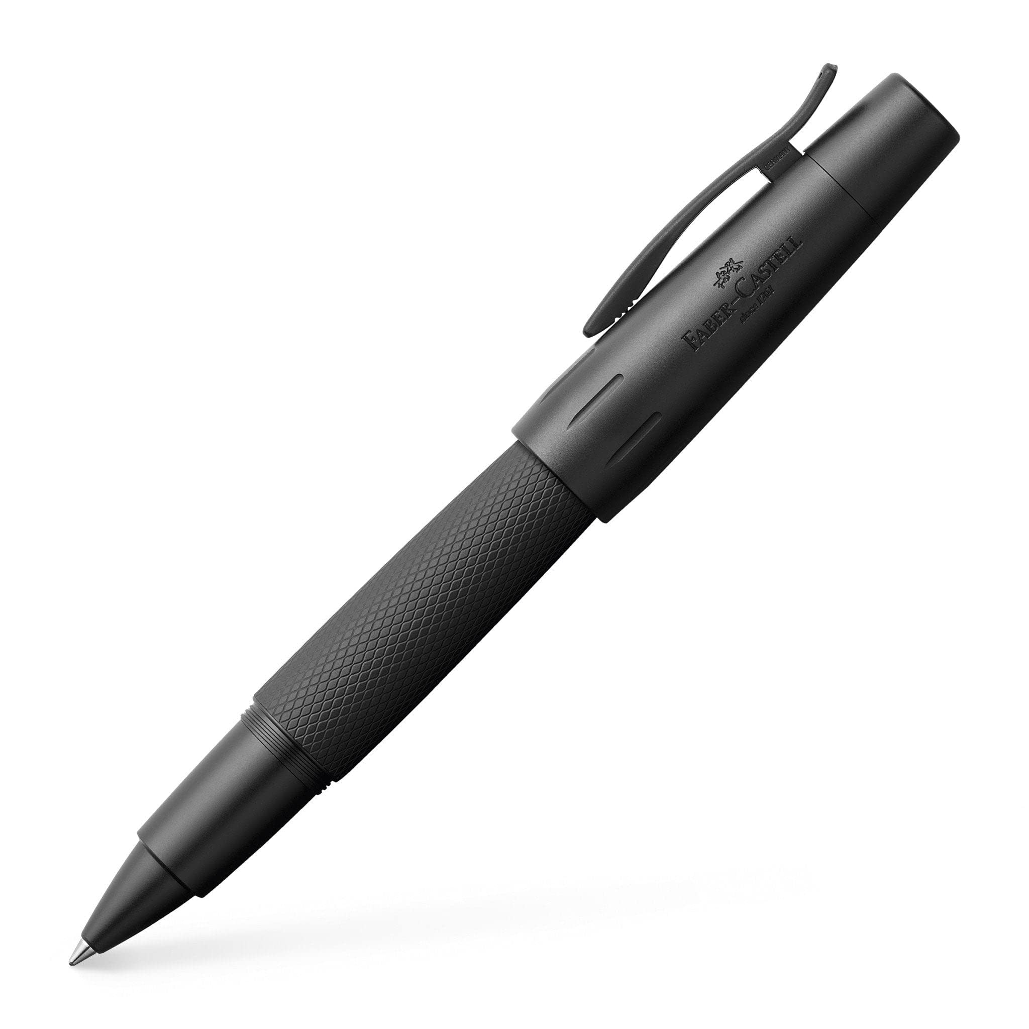 Faber-Castell E-Motion Pure Black Rollerball Pen - Premium Writing Instrument for Professionals & Students - Perfect for Office, School & Signature Documents